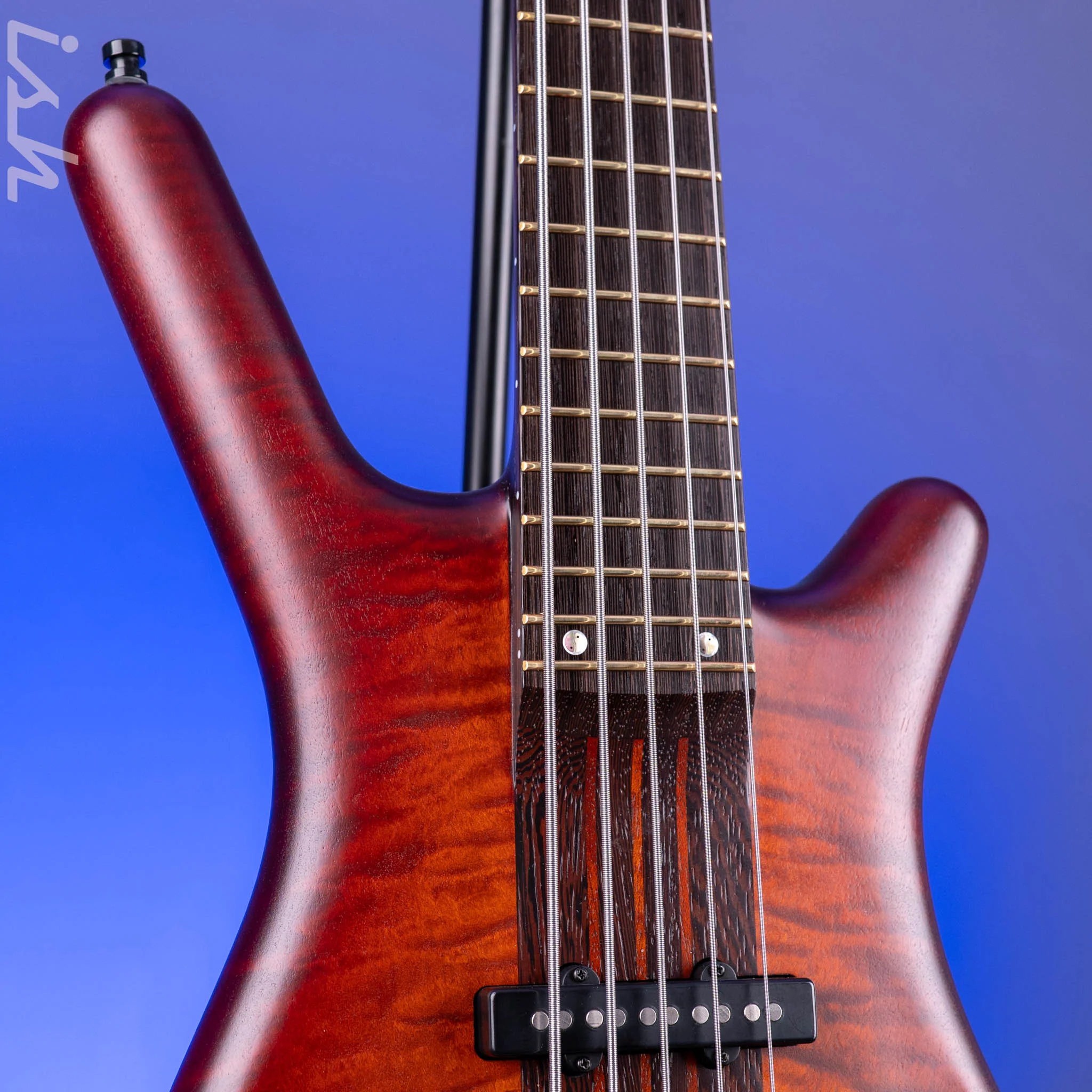 2022 Warwick Streamette 5 Masterbuilt 33/35 Special Amberburst Transparent Satin Finish - Image 4