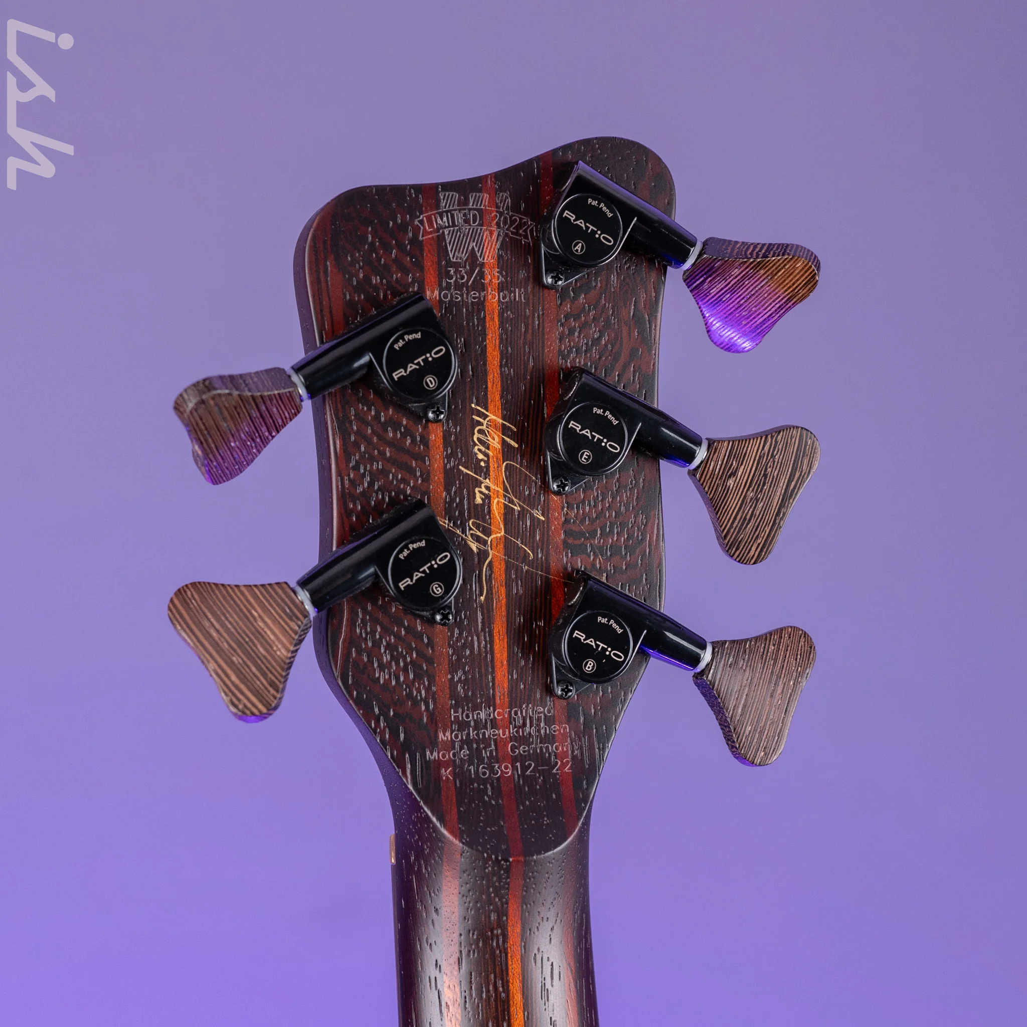 2022 Warwick Streamette 5 Masterbuilt 33/35 Special Amberburst Transparent Satin Finish - Image 13