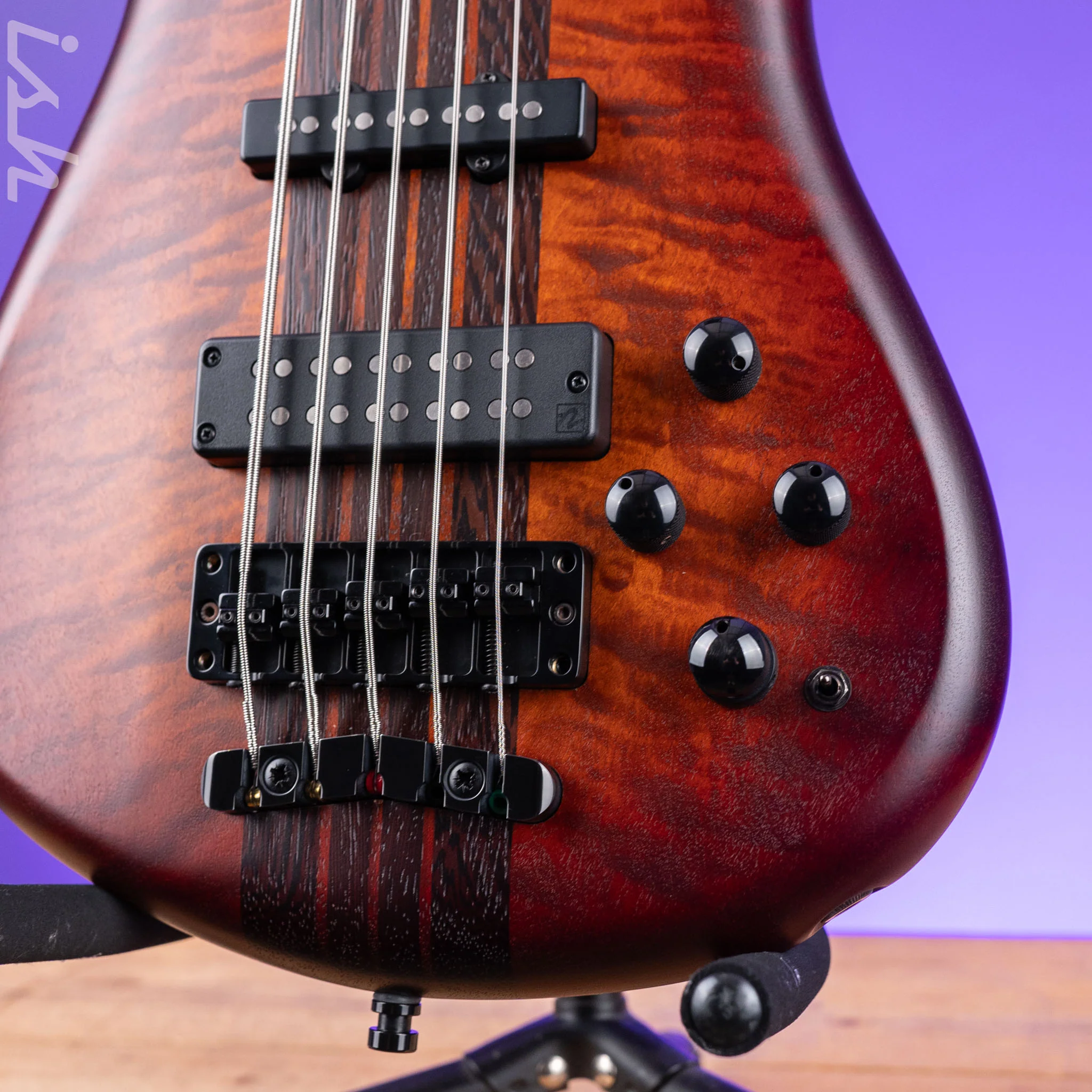 2022 Warwick Streamette 5 Masterbuilt 33/35 Special Amberburst Transparent Satin Finish - Image 4