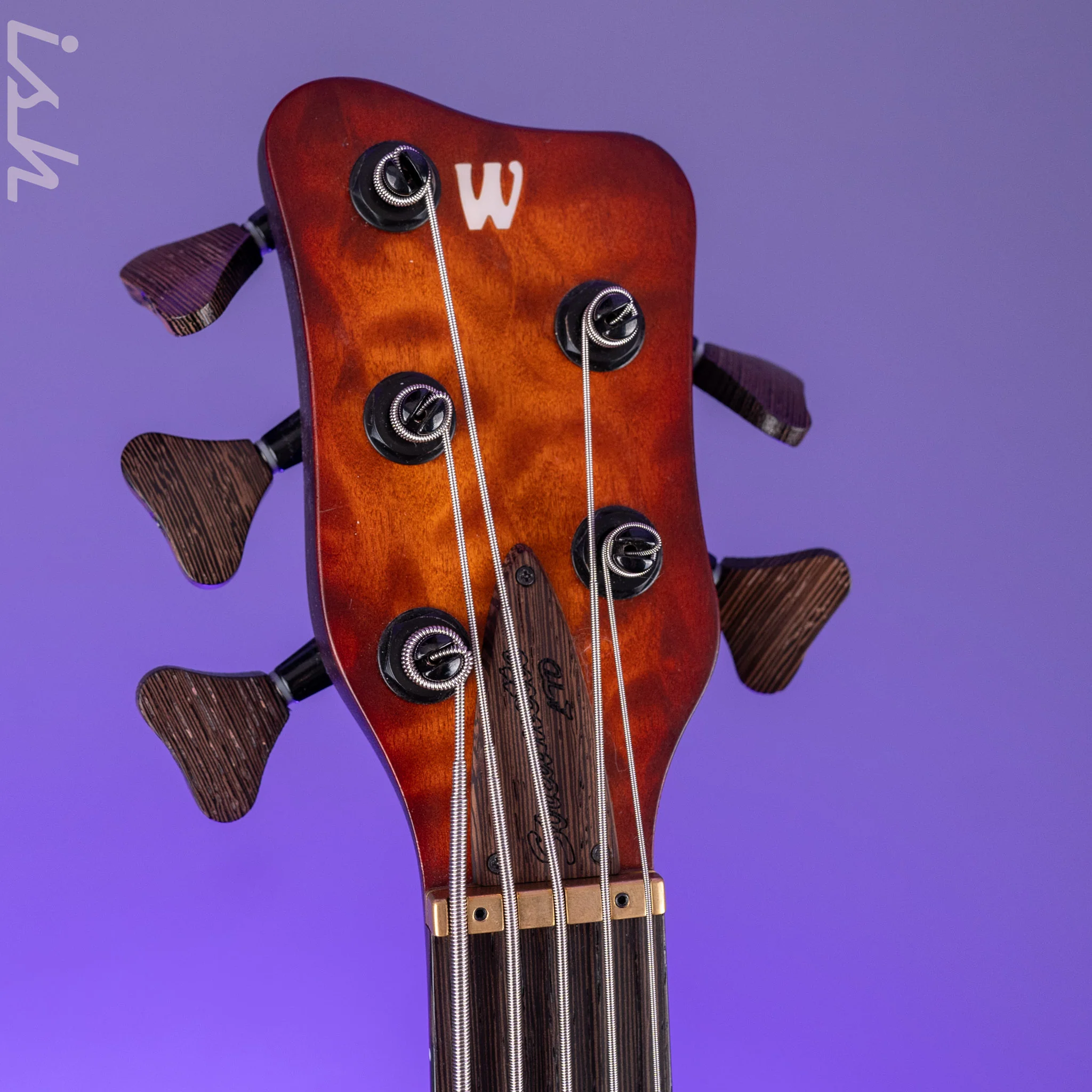 2022 Warwick Streamette 5 Masterbuilt 33/35 Special Amberburst Transparent Satin Finish - Image 7
