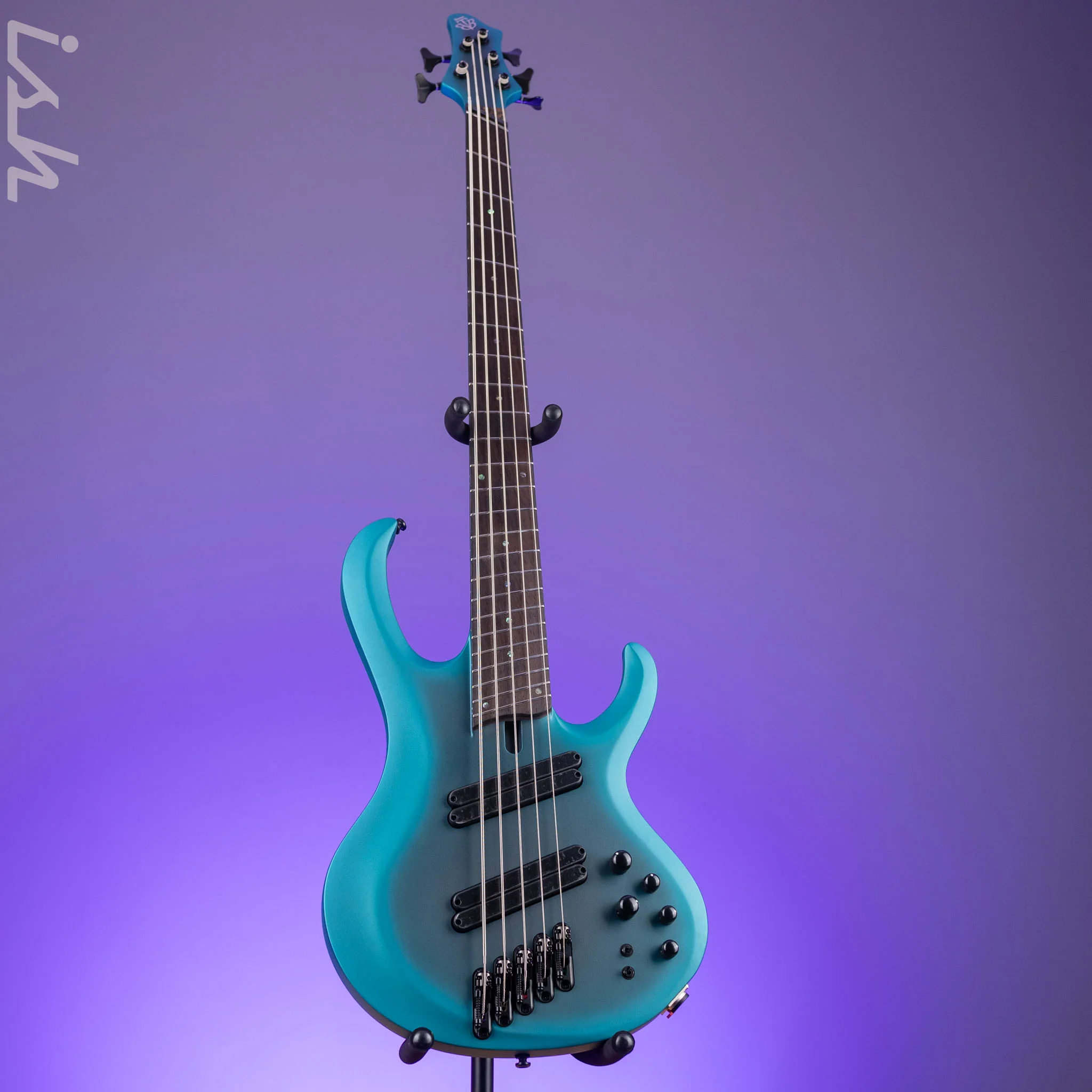 Ibanez BTB605MS Multi-Scale 5-String Bass Cerulean Aura Burst Matte Demo - Image 2