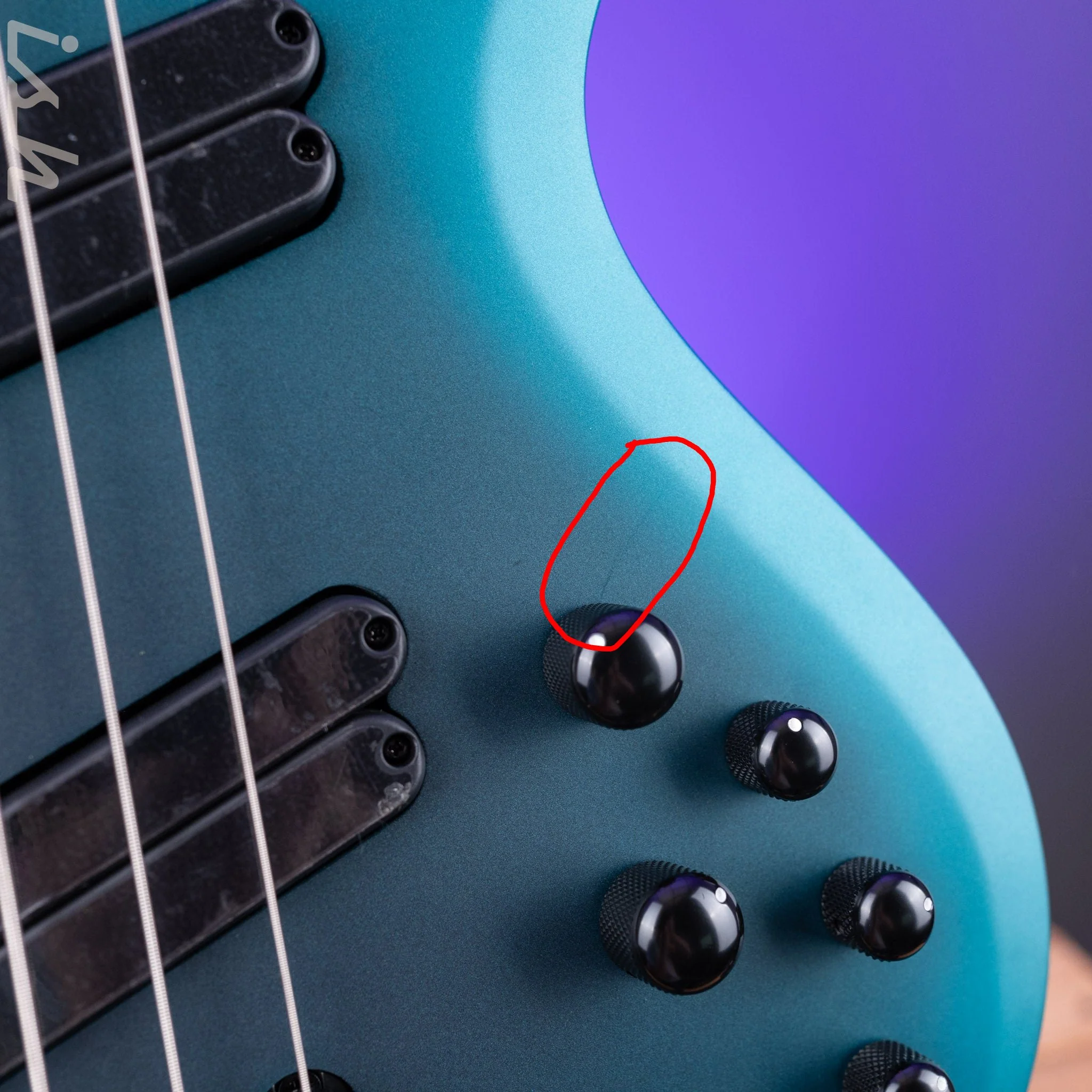 Ibanez BTB605MS Multi-Scale 5-String Bass Cerulean Aura Burst Matte Demo - Image 5