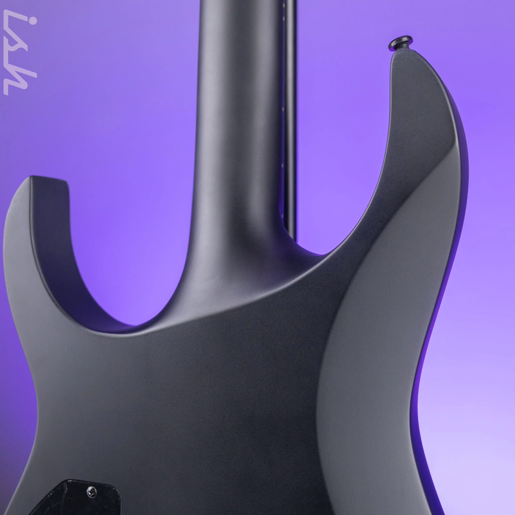 Ibanez RGRTBB21 Iron Label Baritone Electric Guitar Black Flat Demo - Image 10