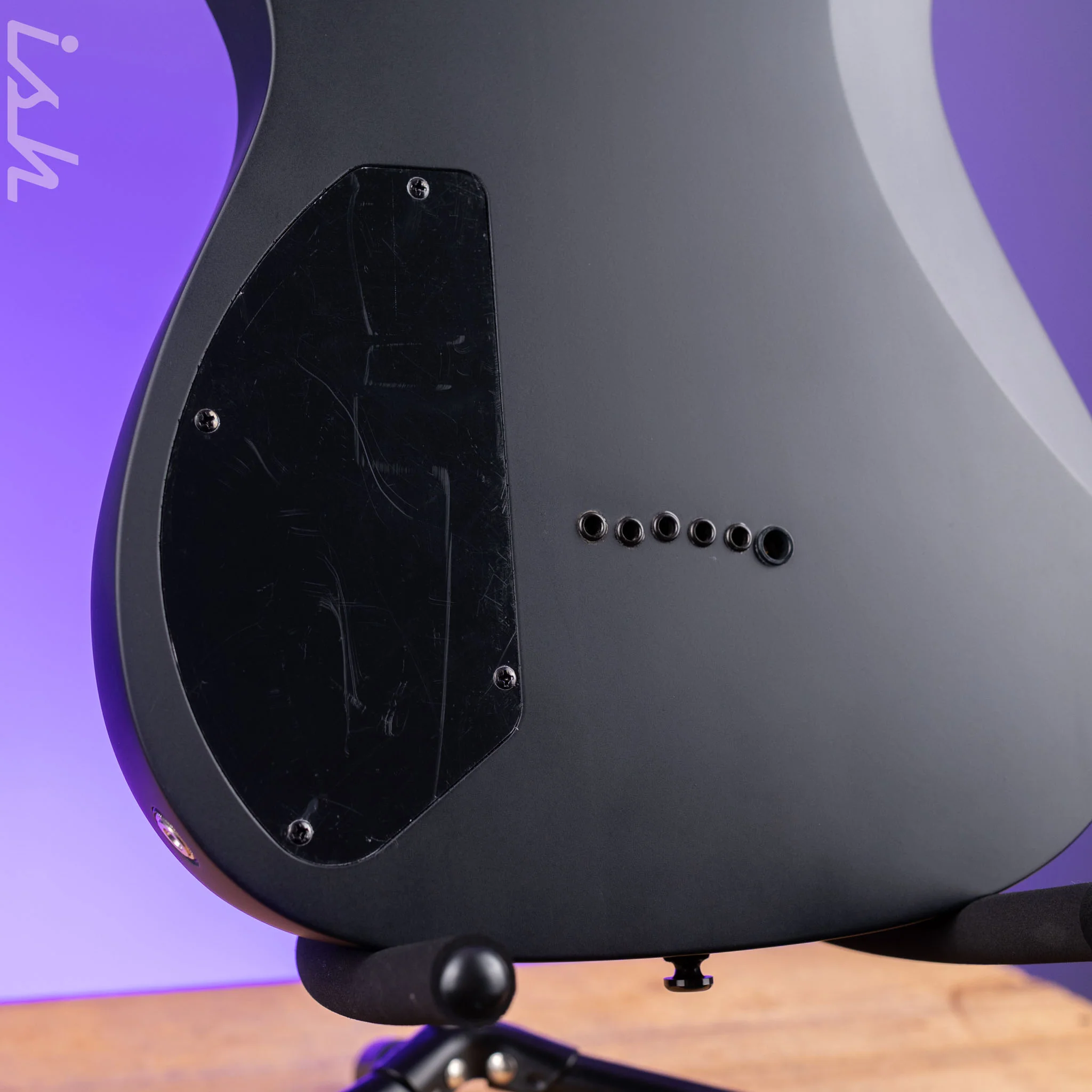 Ibanez RGRTBB21 Iron Label Baritone Electric Guitar Black Flat Demo - Image 11