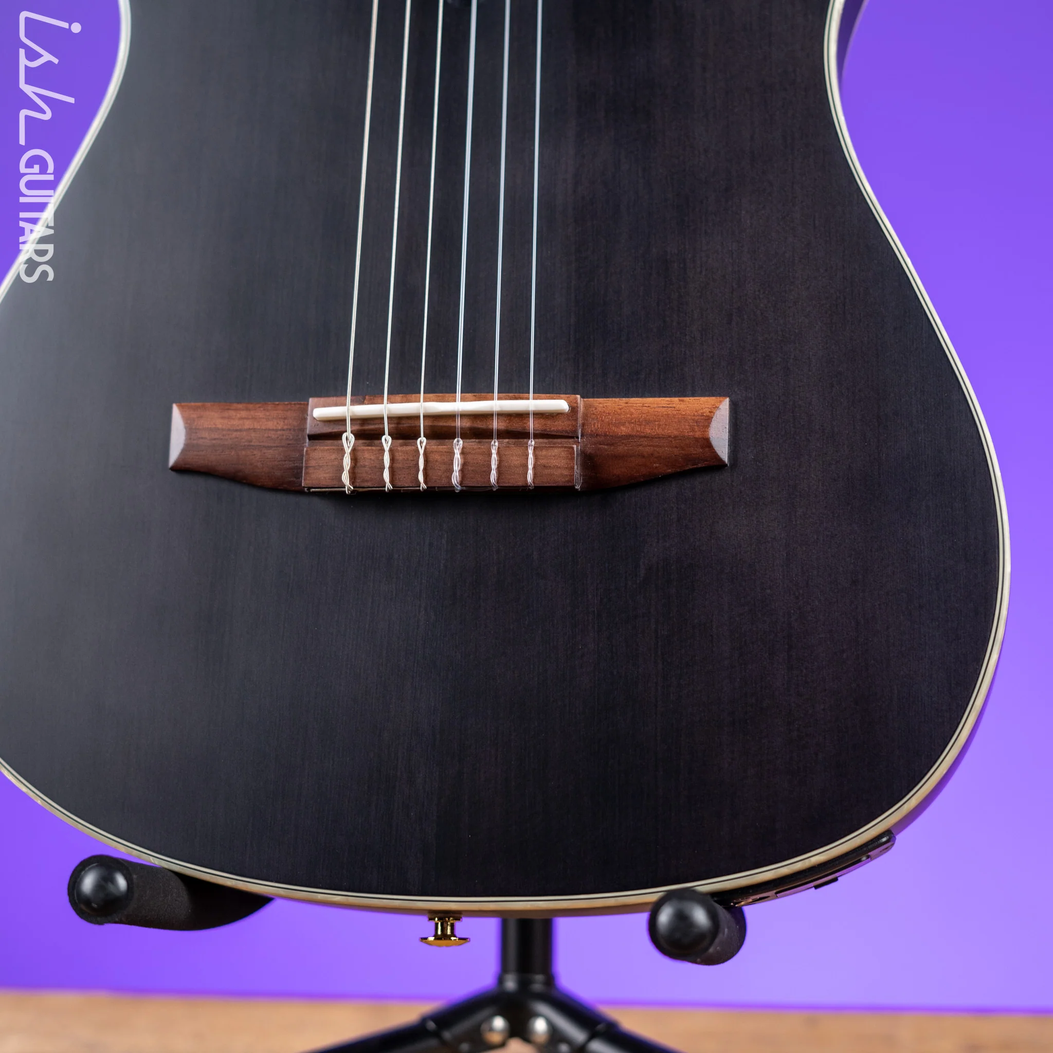 Ibanez TOD10N Tim Henson Signature Nylon Acoustic-Electric Guitar Transparent Black Flat - Image 4