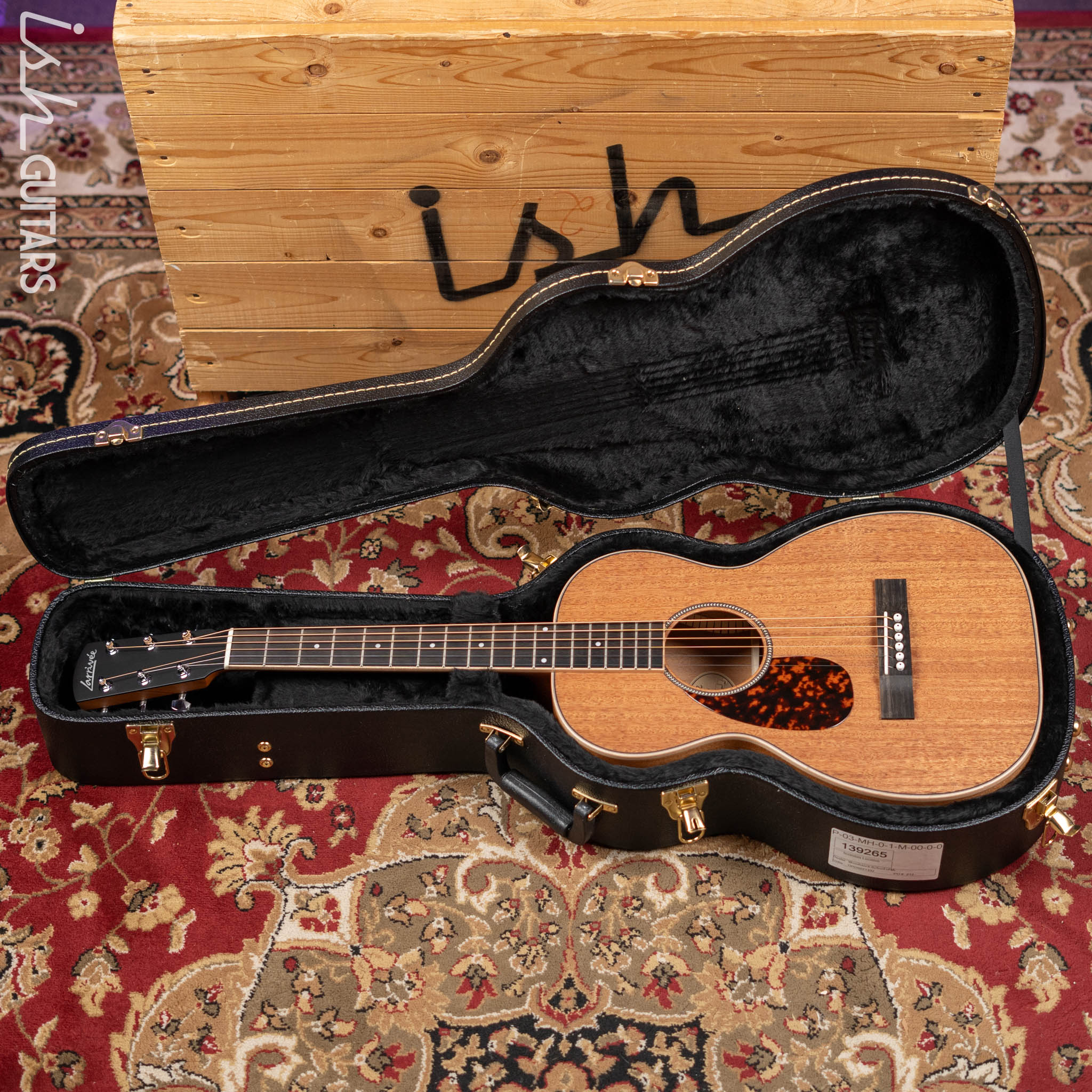 2023 Larrivee P-03 Mahogany Lefty Parlor Guitar Natural - Image 11