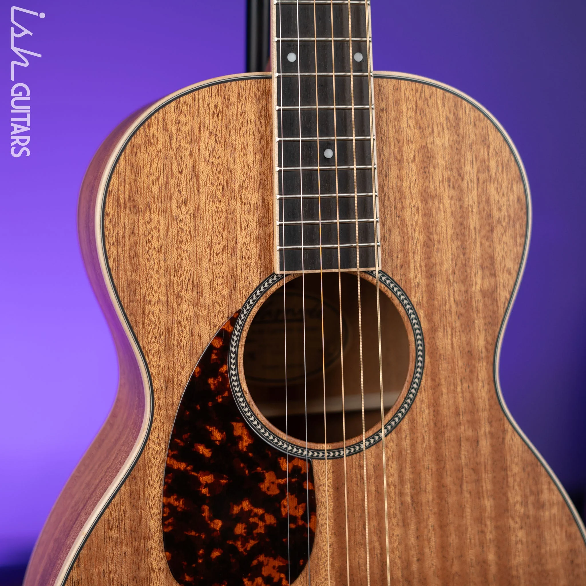 2023 Larrivee P-03 Mahogany Lefty Parlor Guitar Natural - Image 3