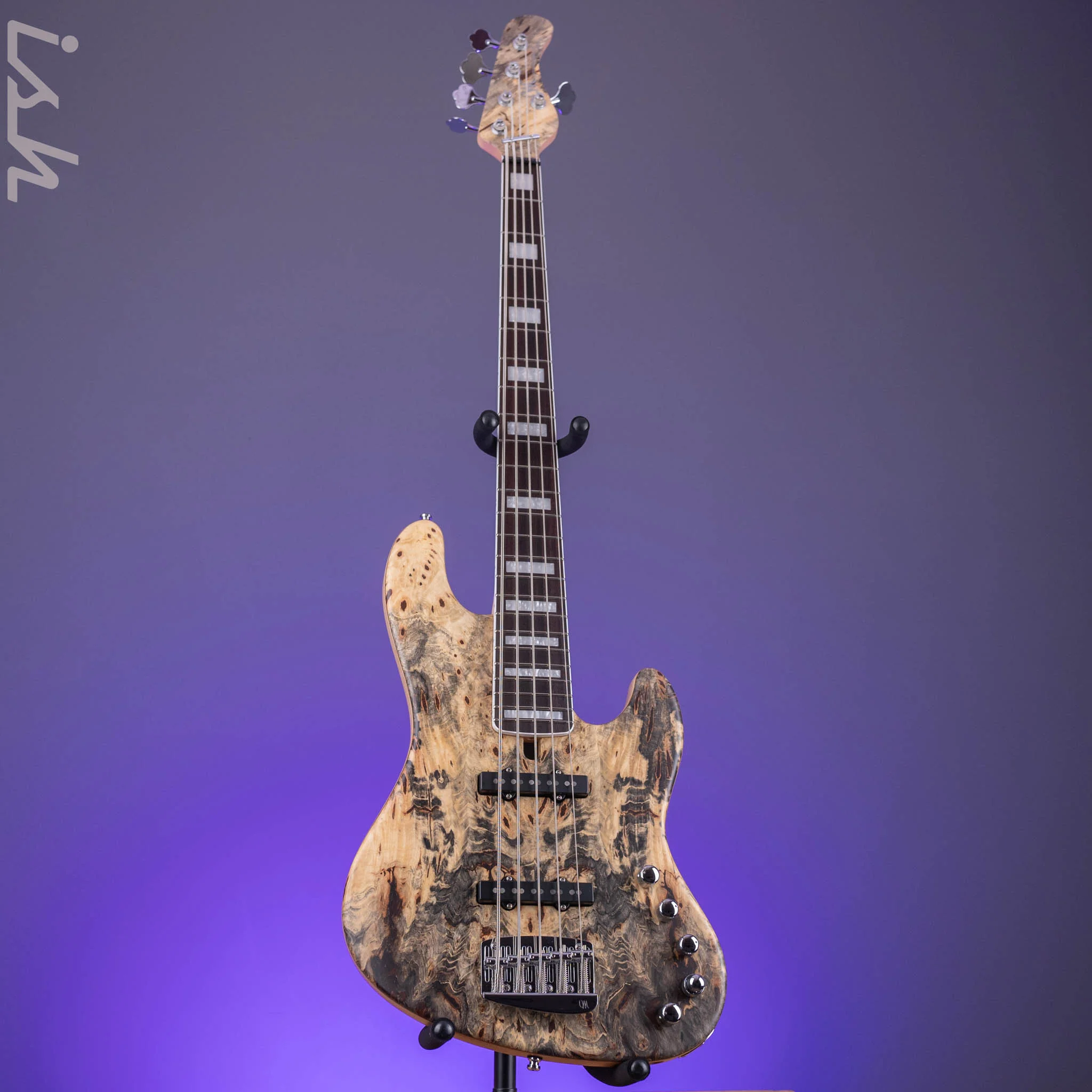 Mayones Jabba Custom 5 Buckeye Burl Trans Natural Satin - Image 2