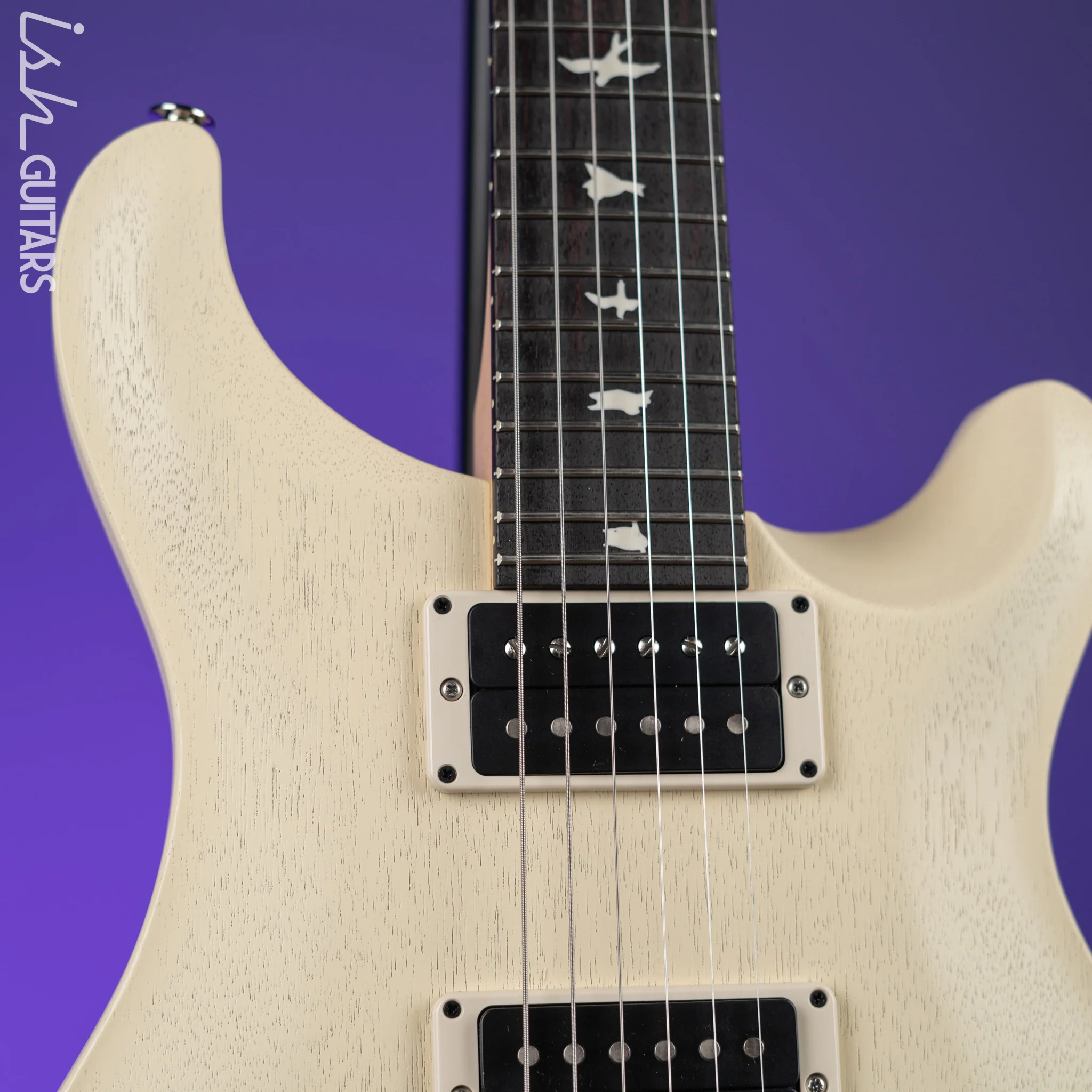 PRS CE 24 Standard Satin Nitro Electric Guitar Antique White Demo - Image 3