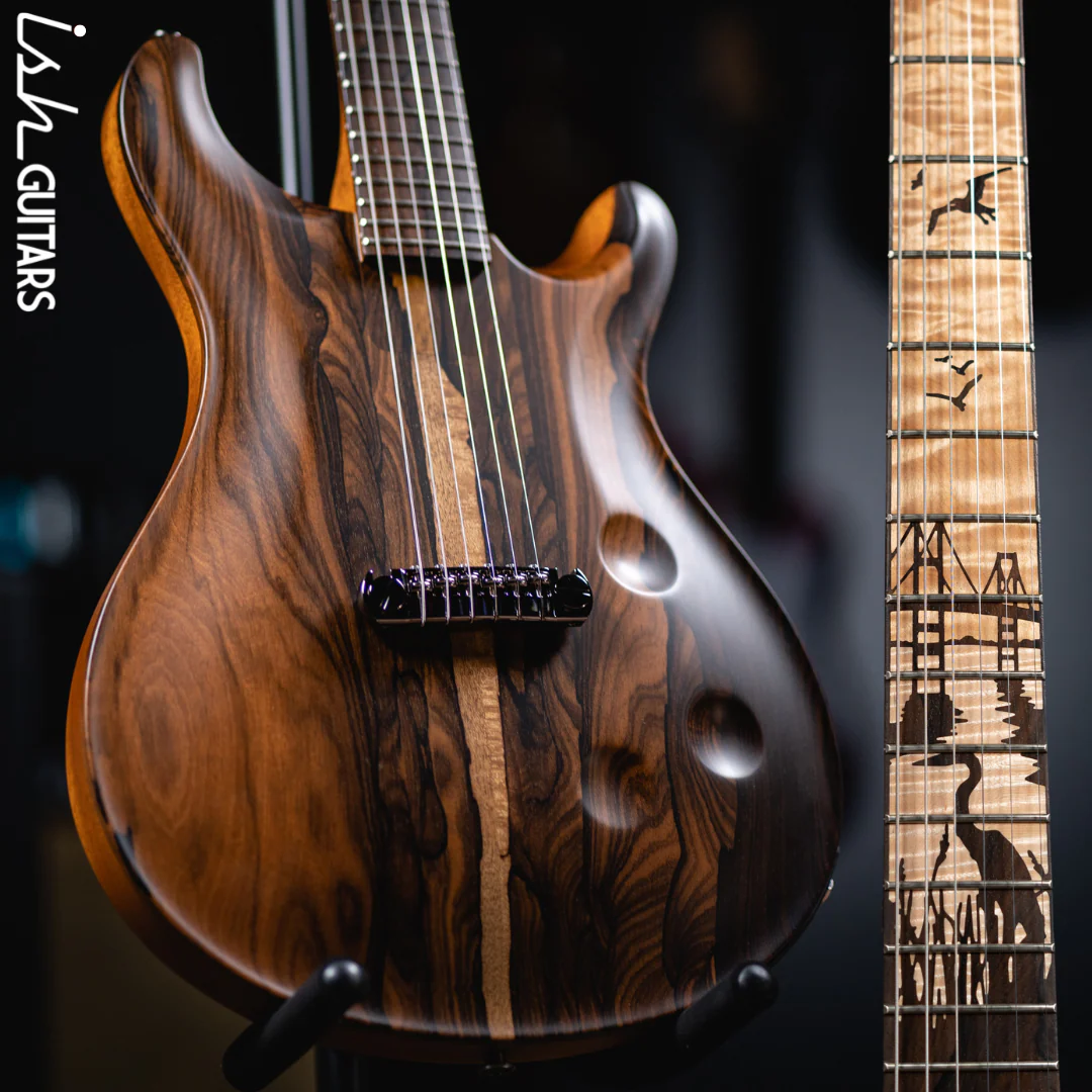 PRS Private Stock Custom 24 'Sculpture' Natural Ziricote Chesapeake Bay Inlays