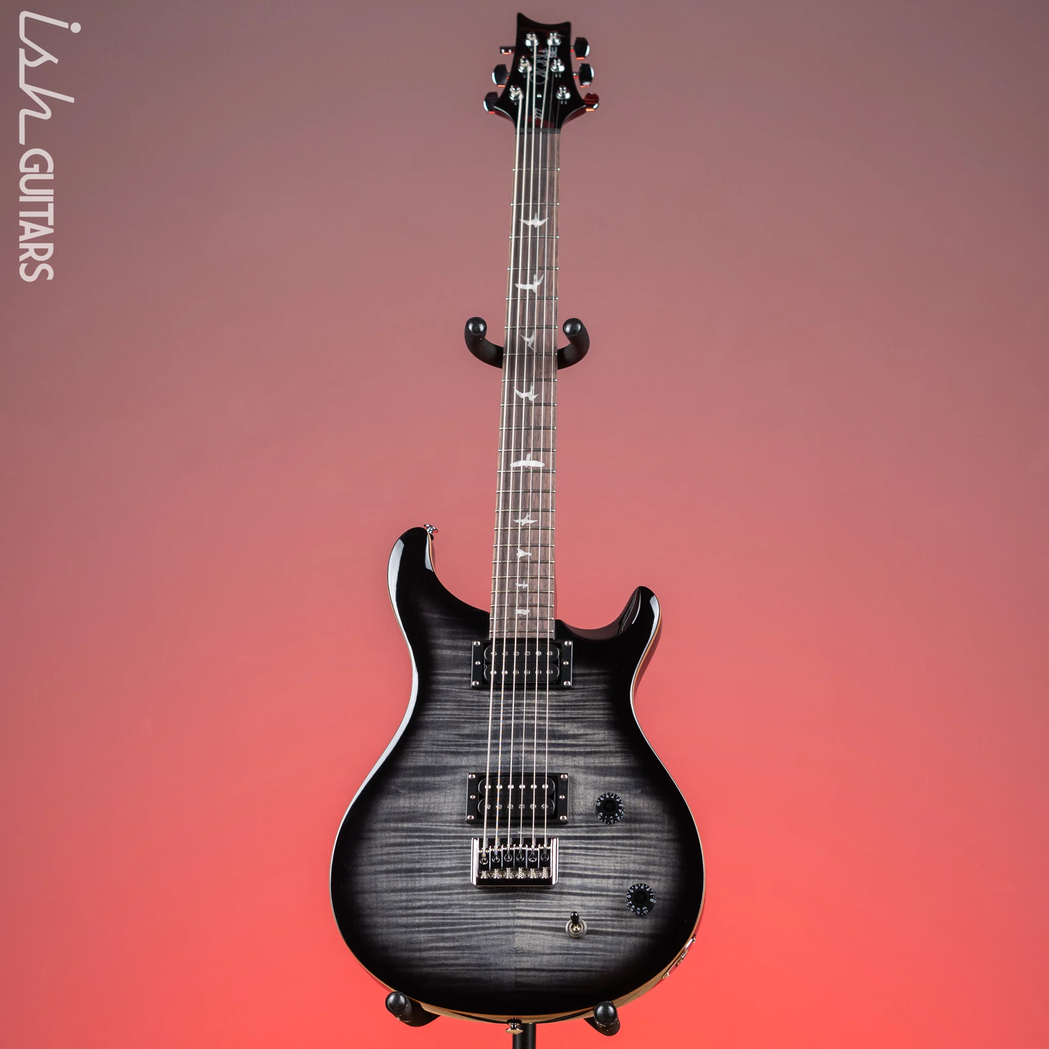 2023 PRS SE 277 Baritone Electric Guitar Charcoal Burst - Image 2