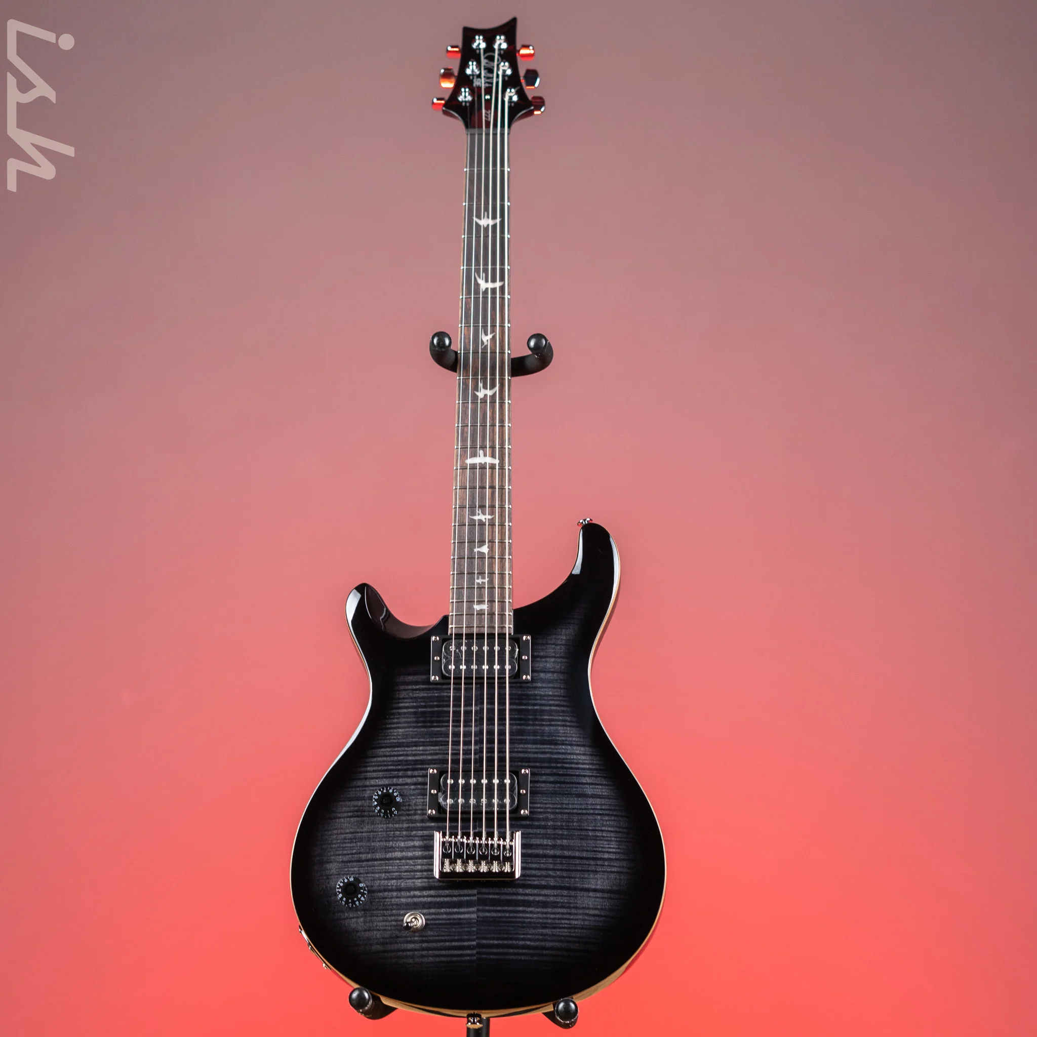 PRS SE 277 Baritone Left Handed Electric Guitar Charcoal Burst - Image 2