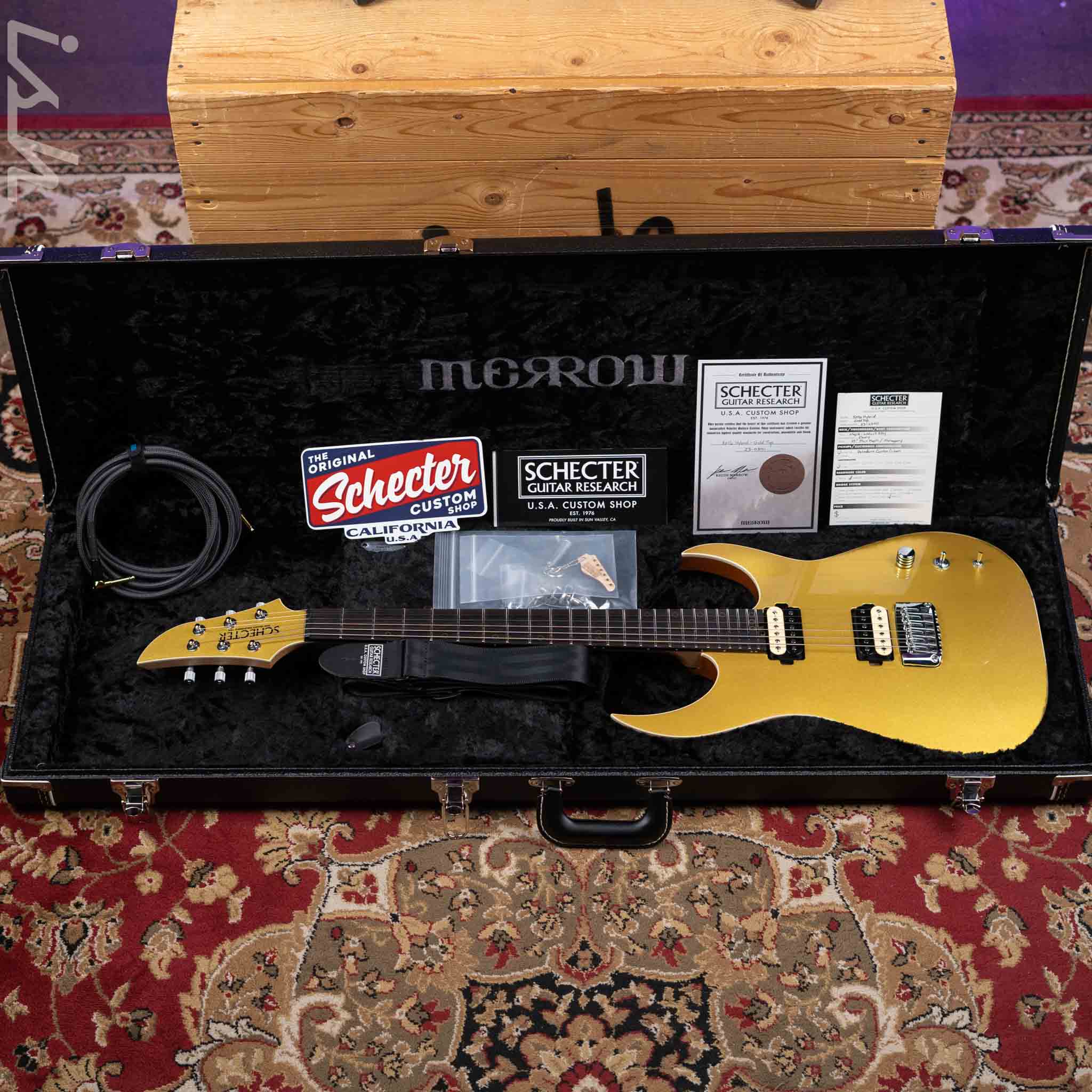 2023 Schecter USA Custom Shop KM-6 III Hybrid Keith Merrow Signature Gold Top - Image 12