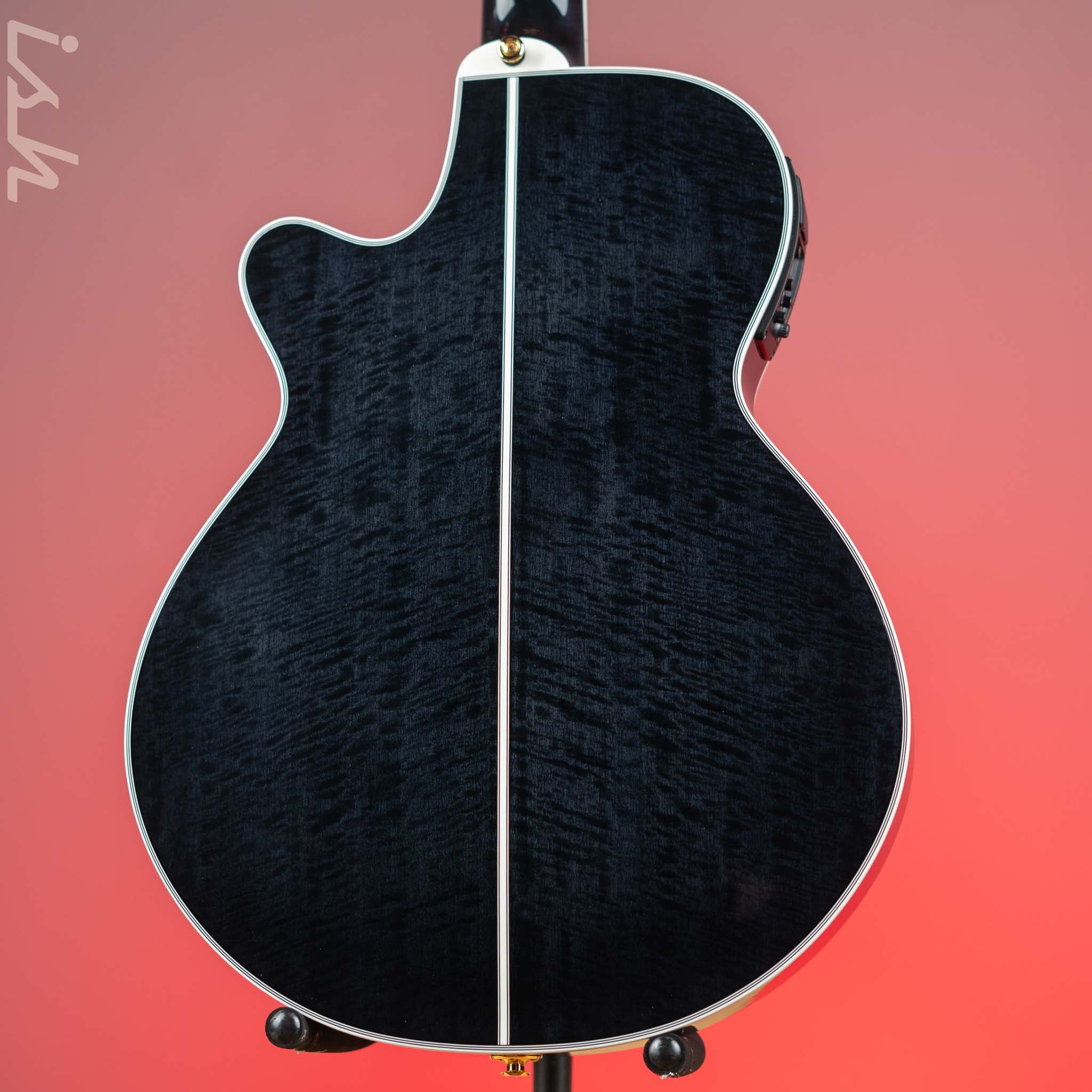 Takamine Thinline TSP158C-12 12-String Acoustic-Electric Guitar See-Through Black Demo - Image 7