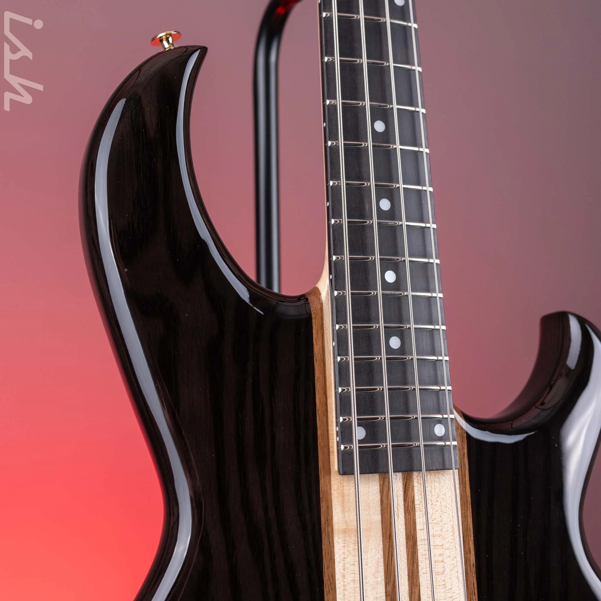 Aria Pro II SB-1000 4-String Bass See-Through Black - Image 3