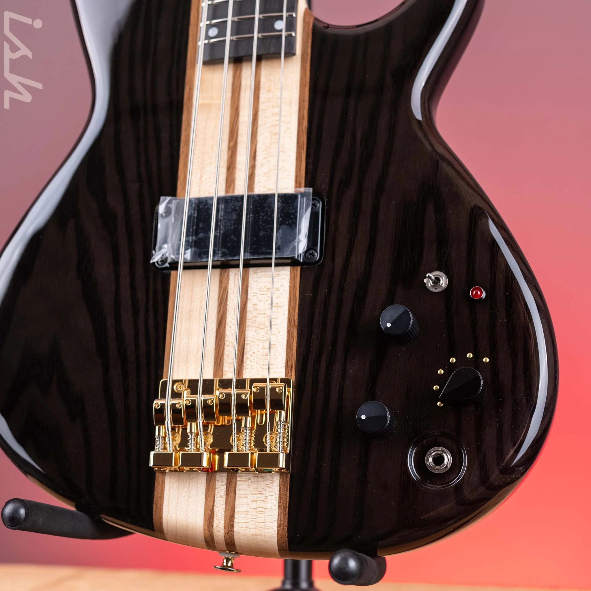 Aria Pro II SB-1000 4-String Bass See-Through Black - Image 4