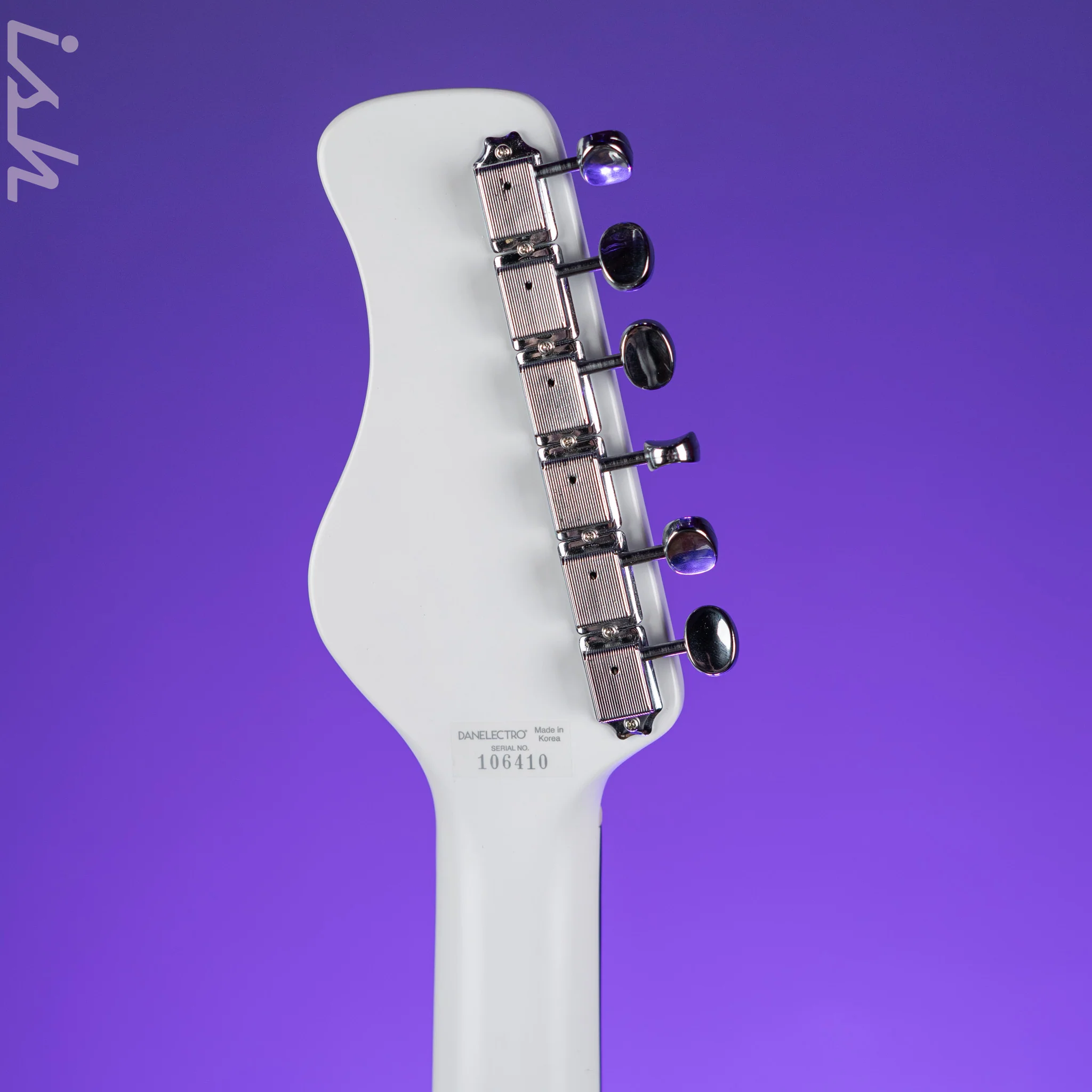 Danelectro Coral Sitar Reissue Guitar White Crackle - Image 10