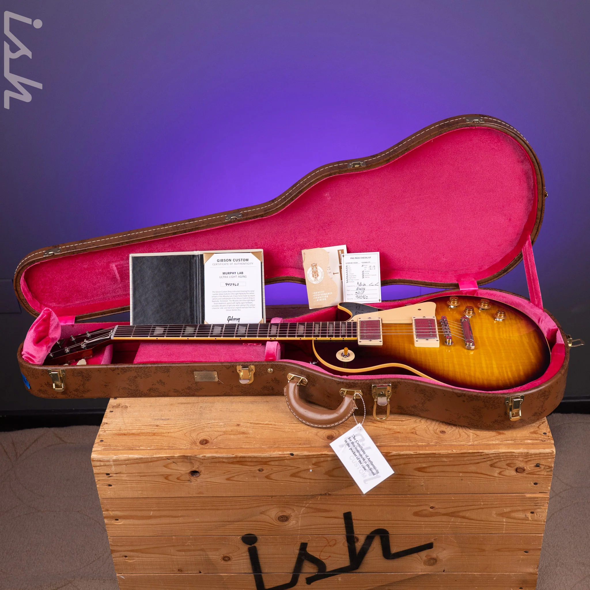 2024 Gibson Murphy Lab Les Paul R9 Ultra Light Aged Kindred Burst - Image 16