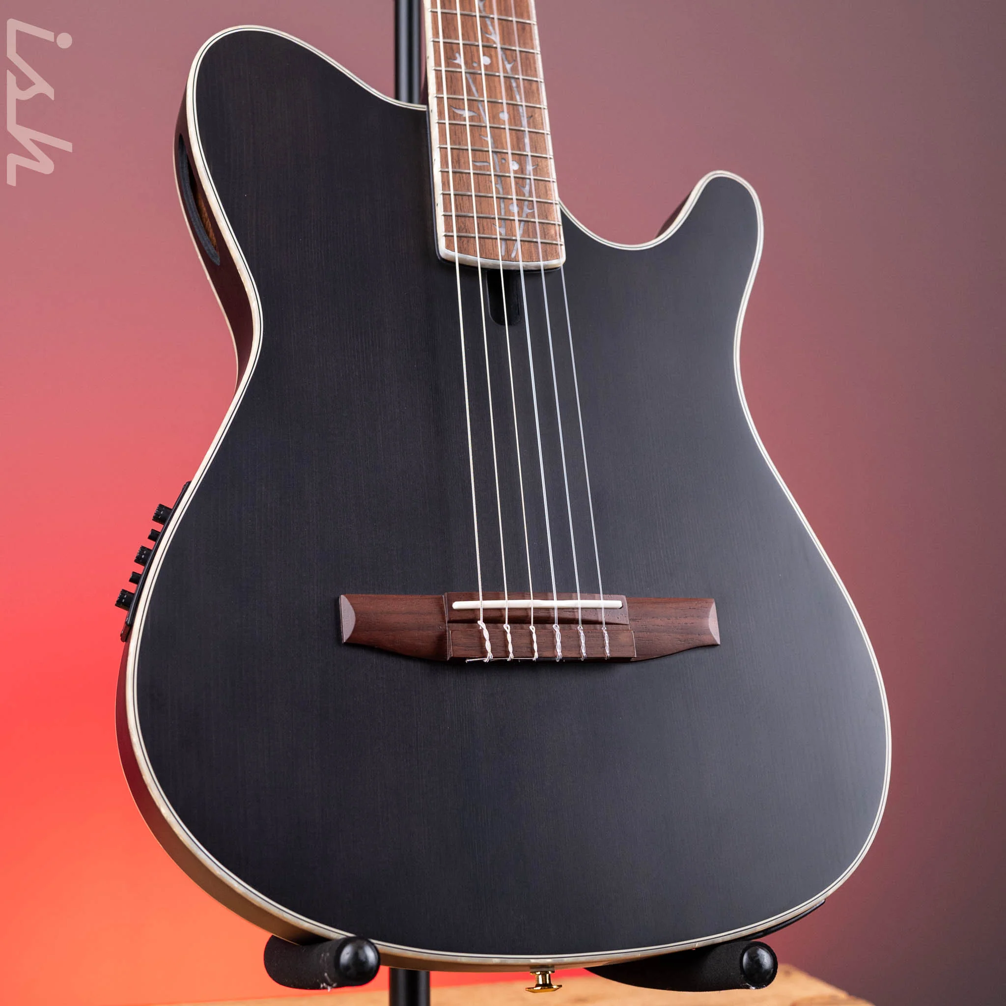 2024 Ibanez TOD10N Tim Henson Signature Nylon Acoustic-Electric Guitar Transparent Black Flat