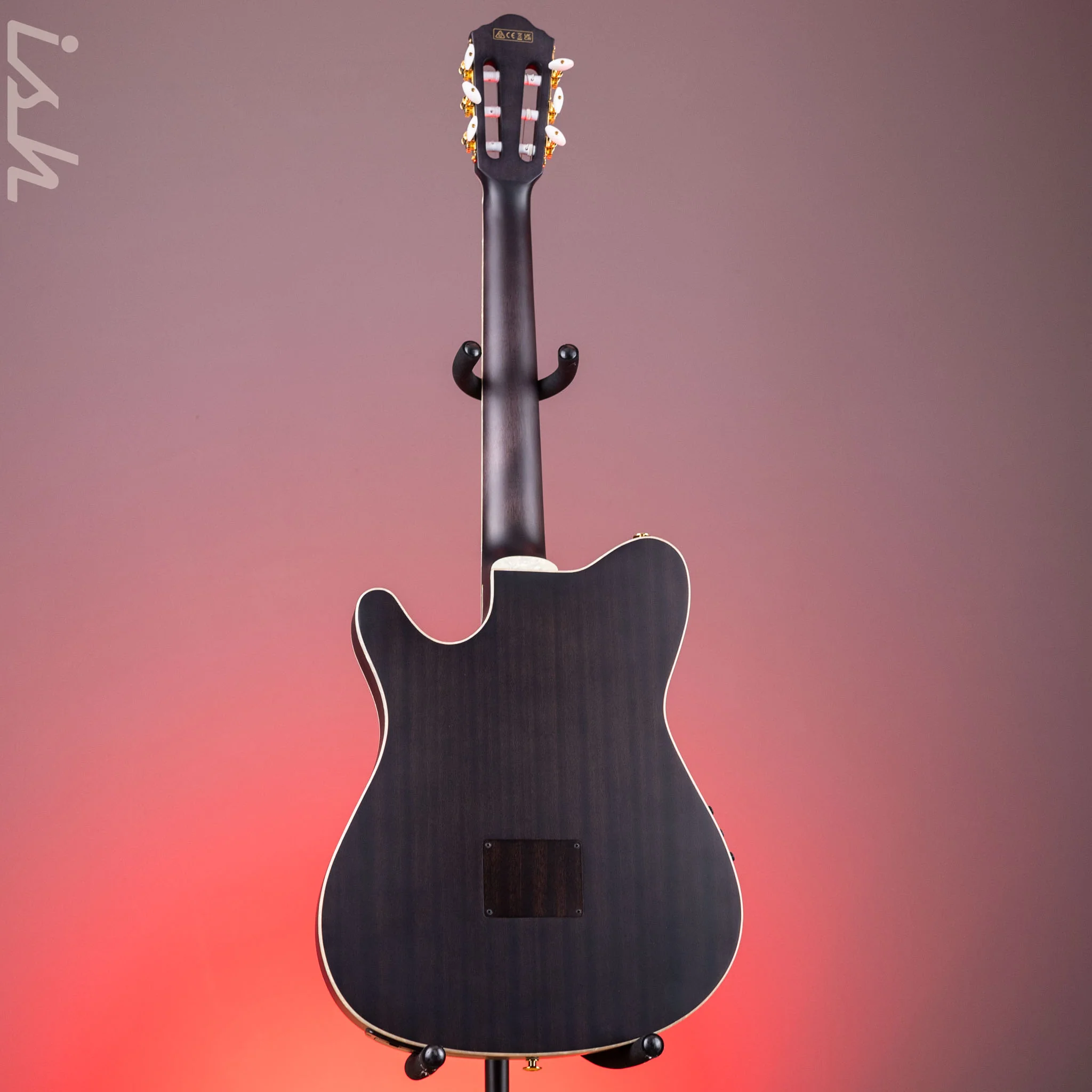 2024 Ibanez TOD10N Tim Henson Signature Nylon Acoustic-Electric Guitar Transparent Black Flat - Image 7