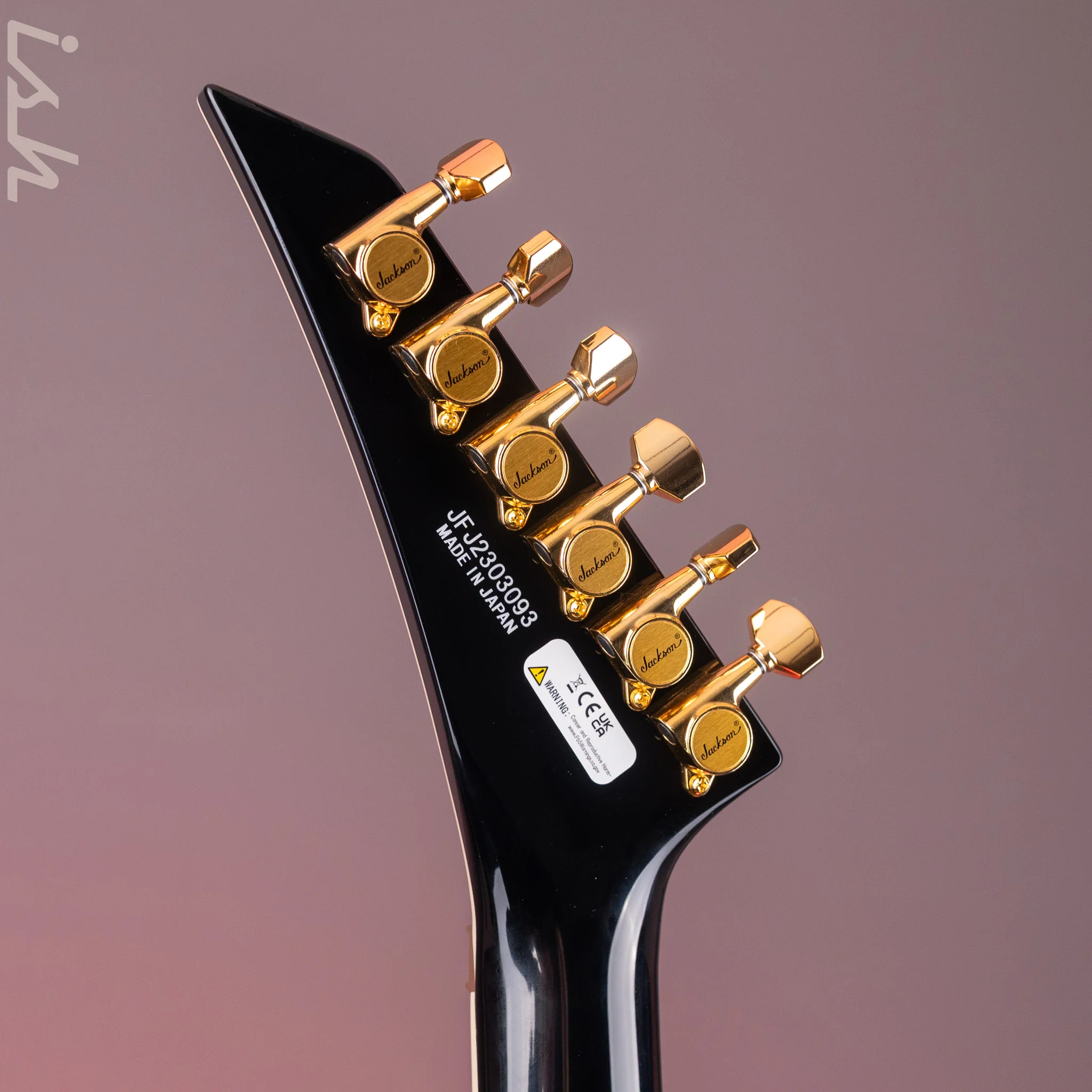 2024 Jackson MJ Series Rhoads RR24MG Electric Guitar Black with Yellow Pinstripes Demo - Image 11