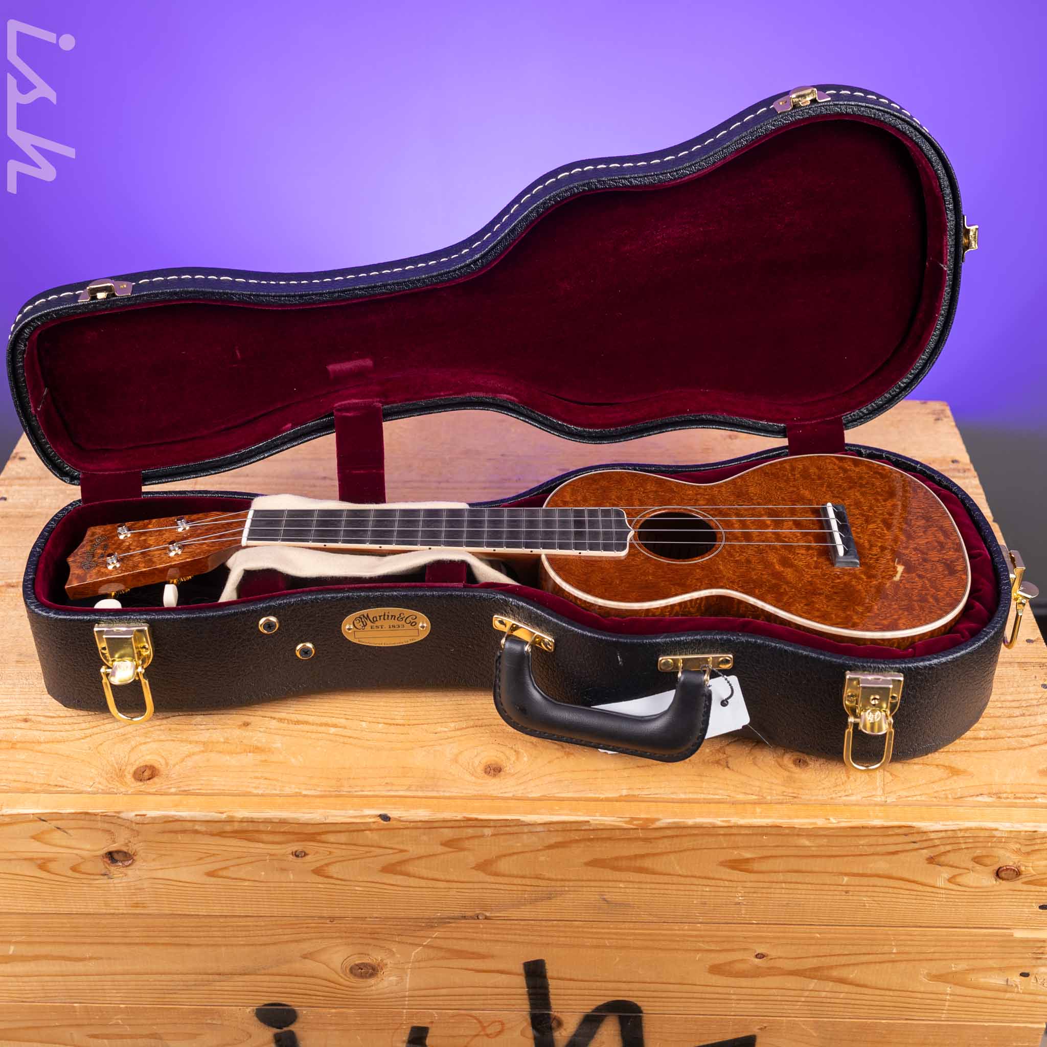 2024 Martin Custom Shop Concert Ukulele Natural Quilted Sapele - Image 12
