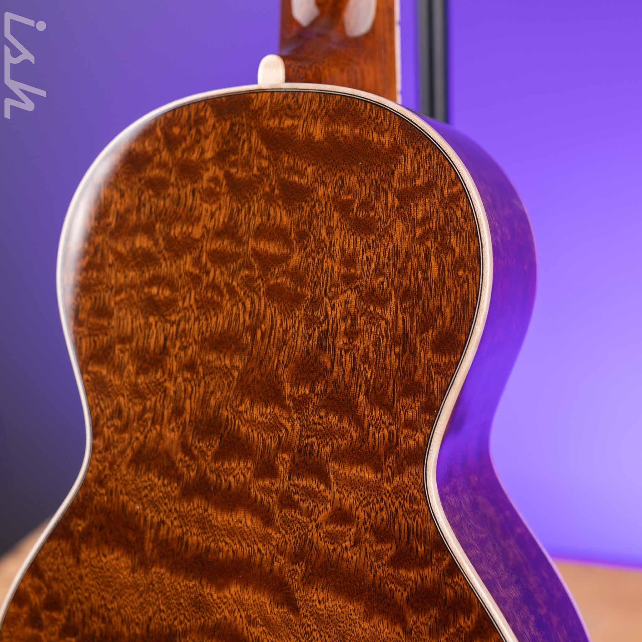 2024 Martin Custom Shop Concert Ukulele Natural Quilted Sapele - Image 8