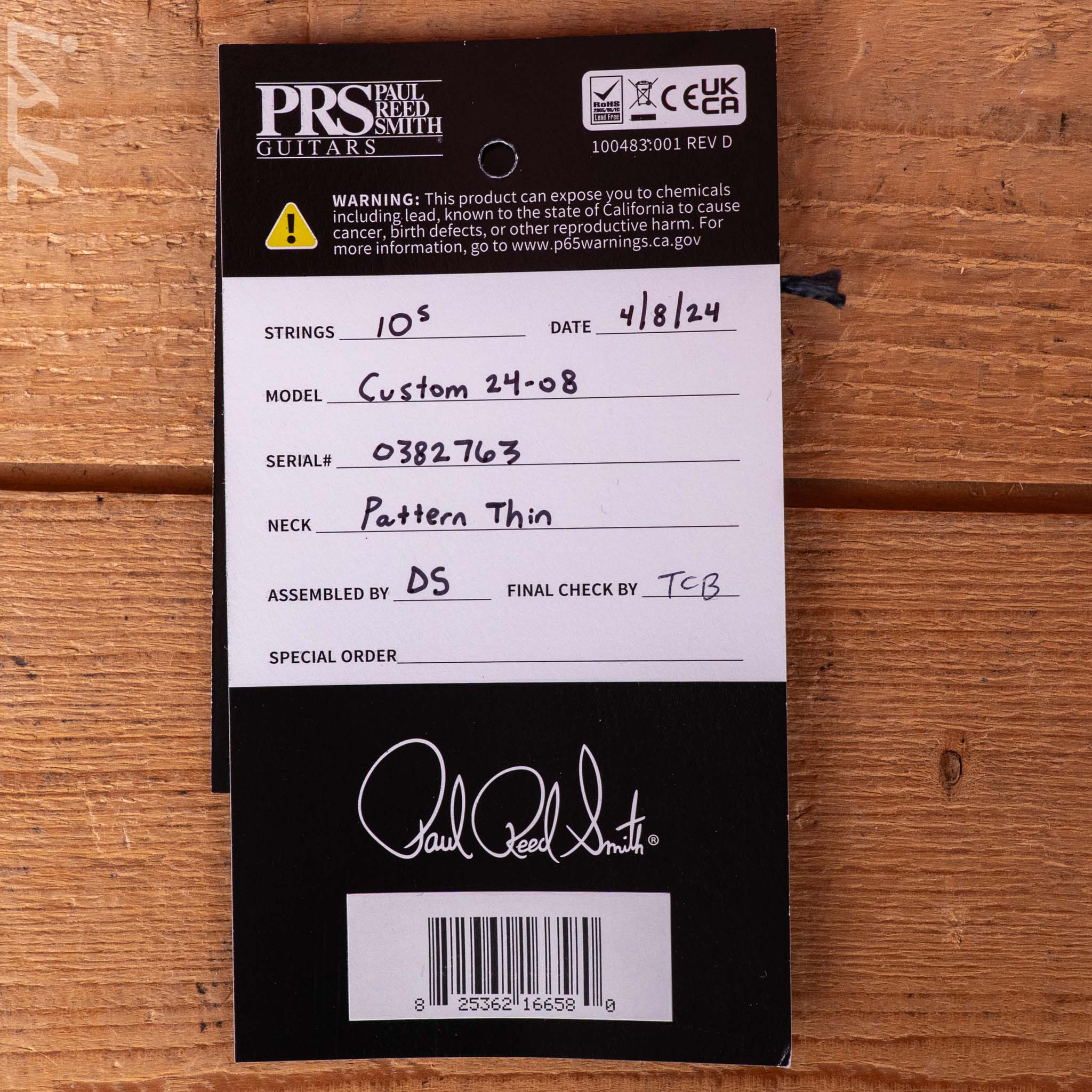 2024 PRS Custom 24-08 Grey Black - Image 17