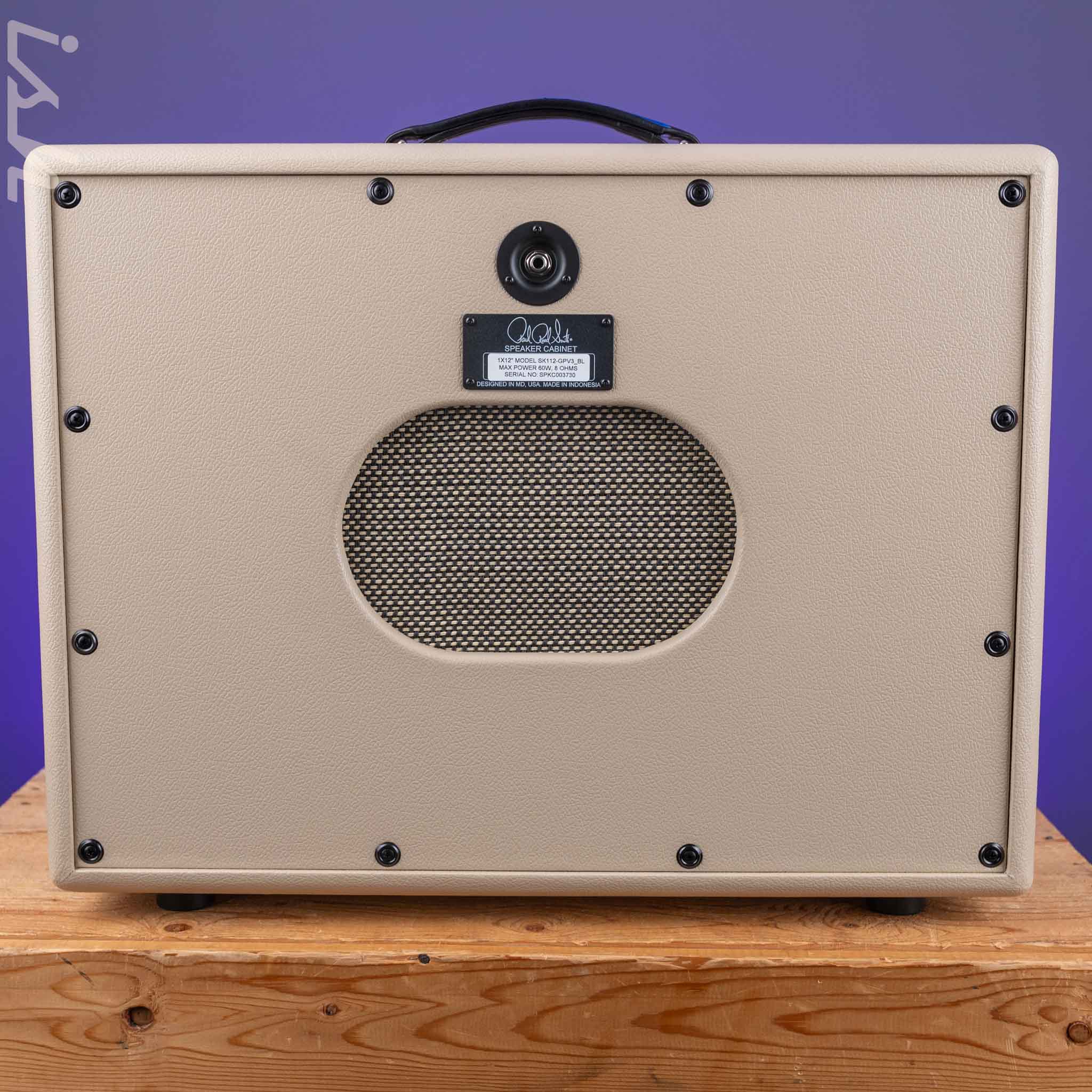 2024 PRS DGT 1x12" Speaker Cabinet David Grissom Signature Blonde Tolex - Image 2