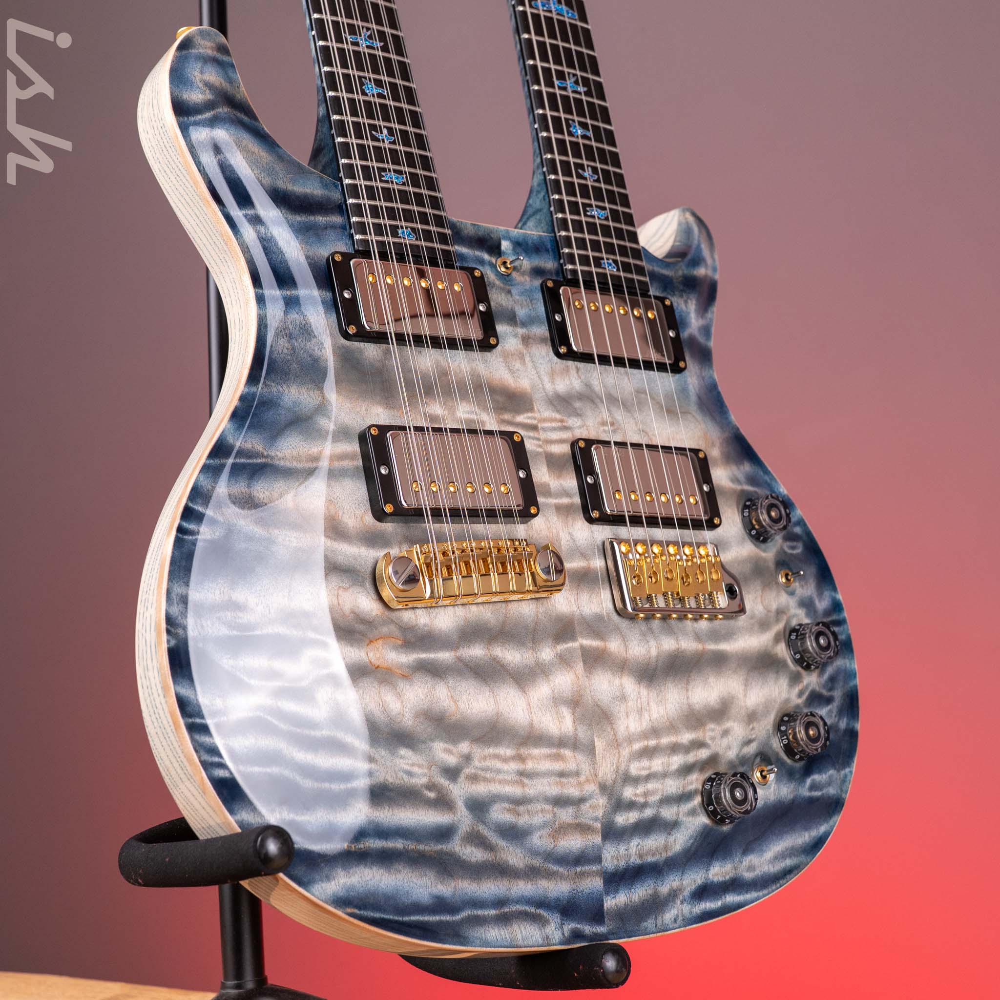 2024 PRS Private Stock Custom 22 / 12-String Double Neck Indigo Glow - Image 3