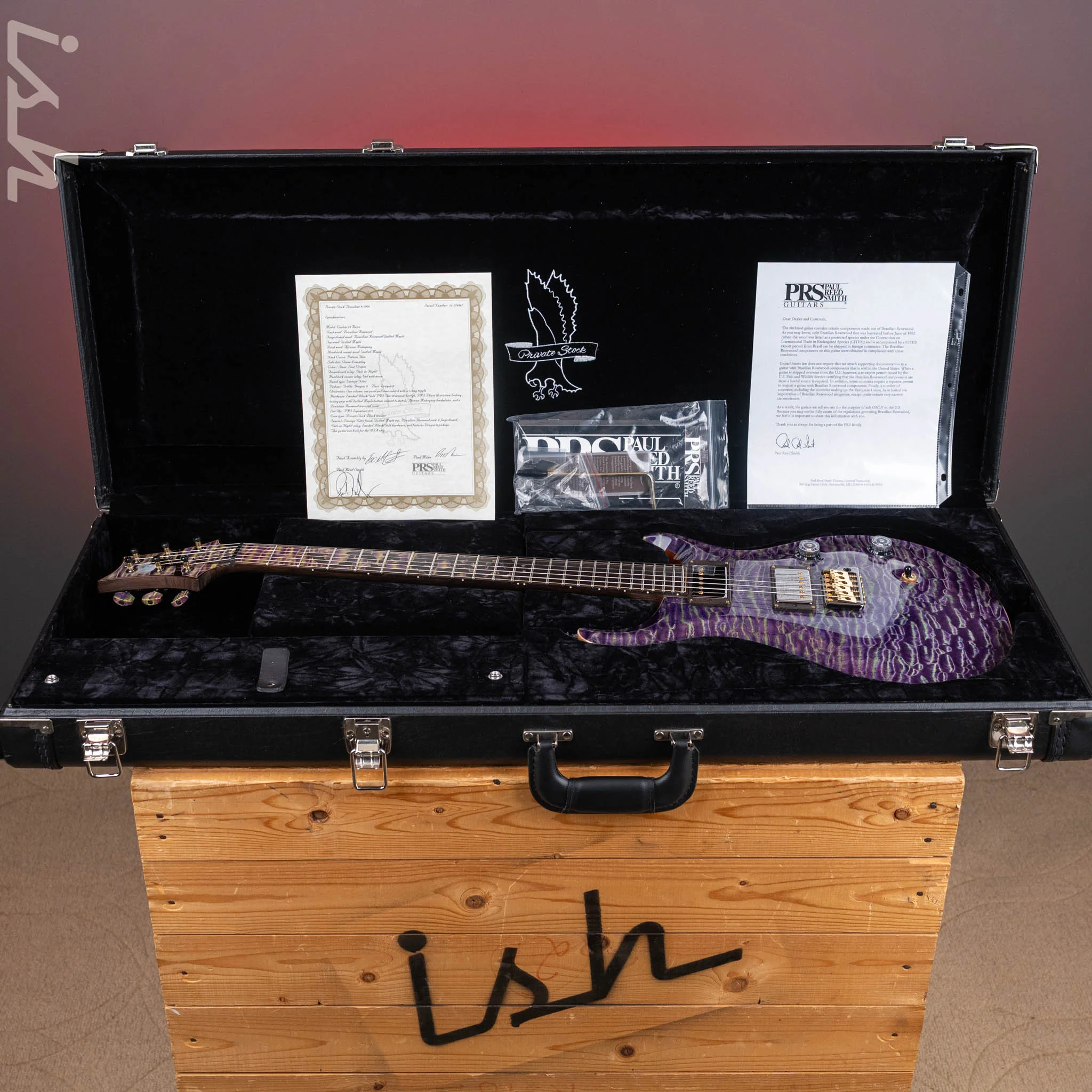 2024 PRS Private Stock Owls in Flight Custom 24 Retro Sour Grapes Brazilian Rosewood - Image 18