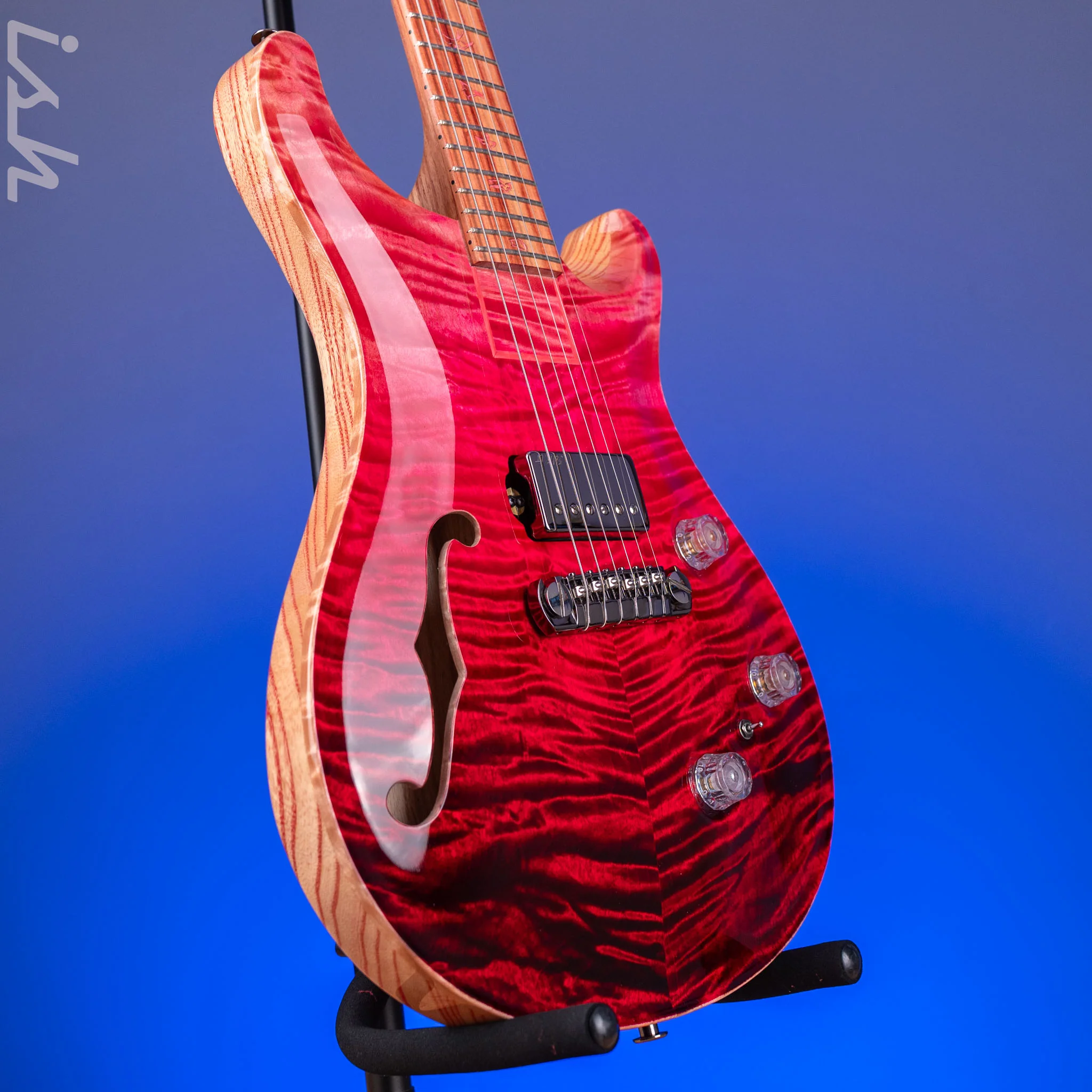 2024 PRS Private Stock Special Semi-Hollow Piezo Blood Red Fade Tulip Wood - Image 3