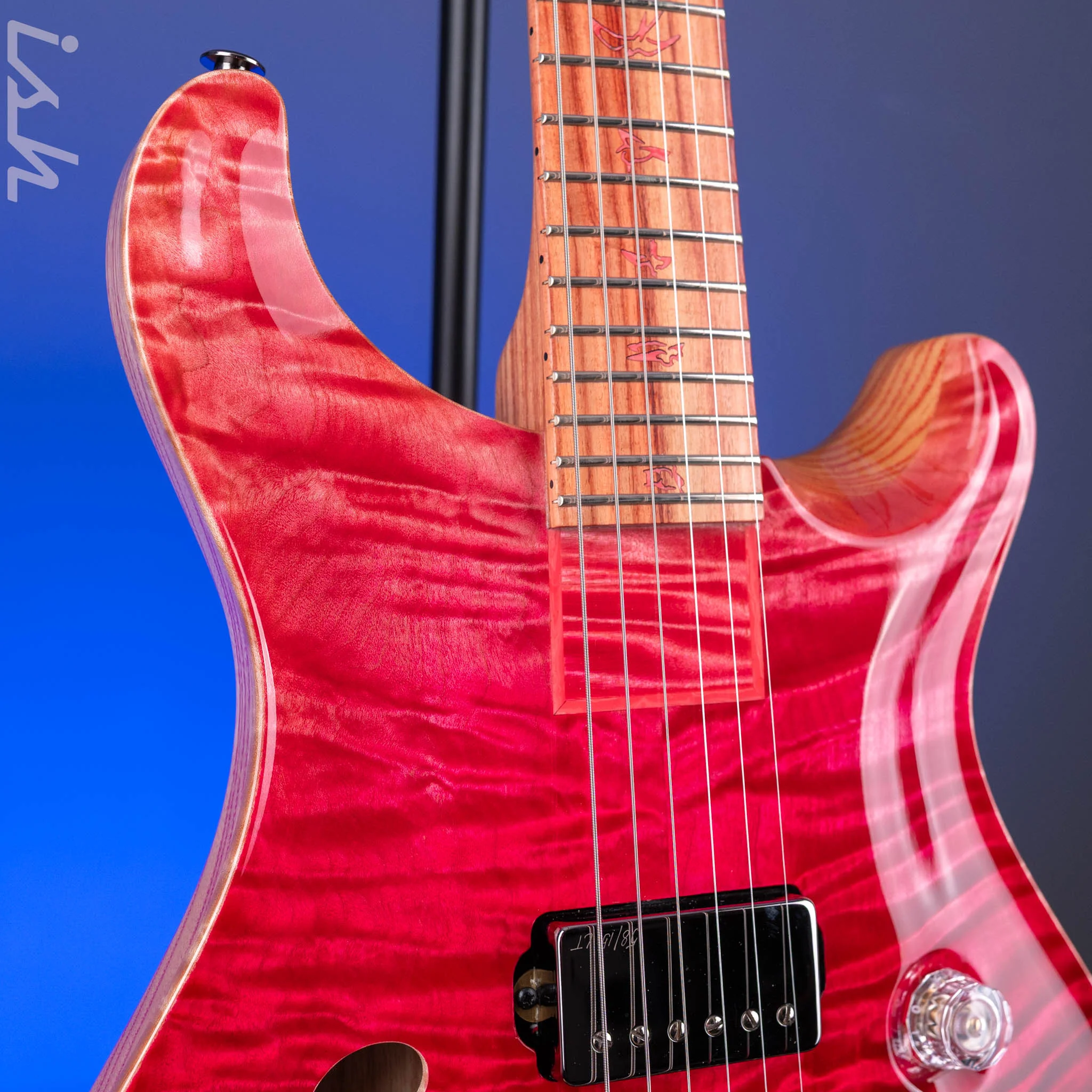 2024 PRS Private Stock Special Semi-Hollow Piezo Blood Red Fade Tulip Wood - Image 4