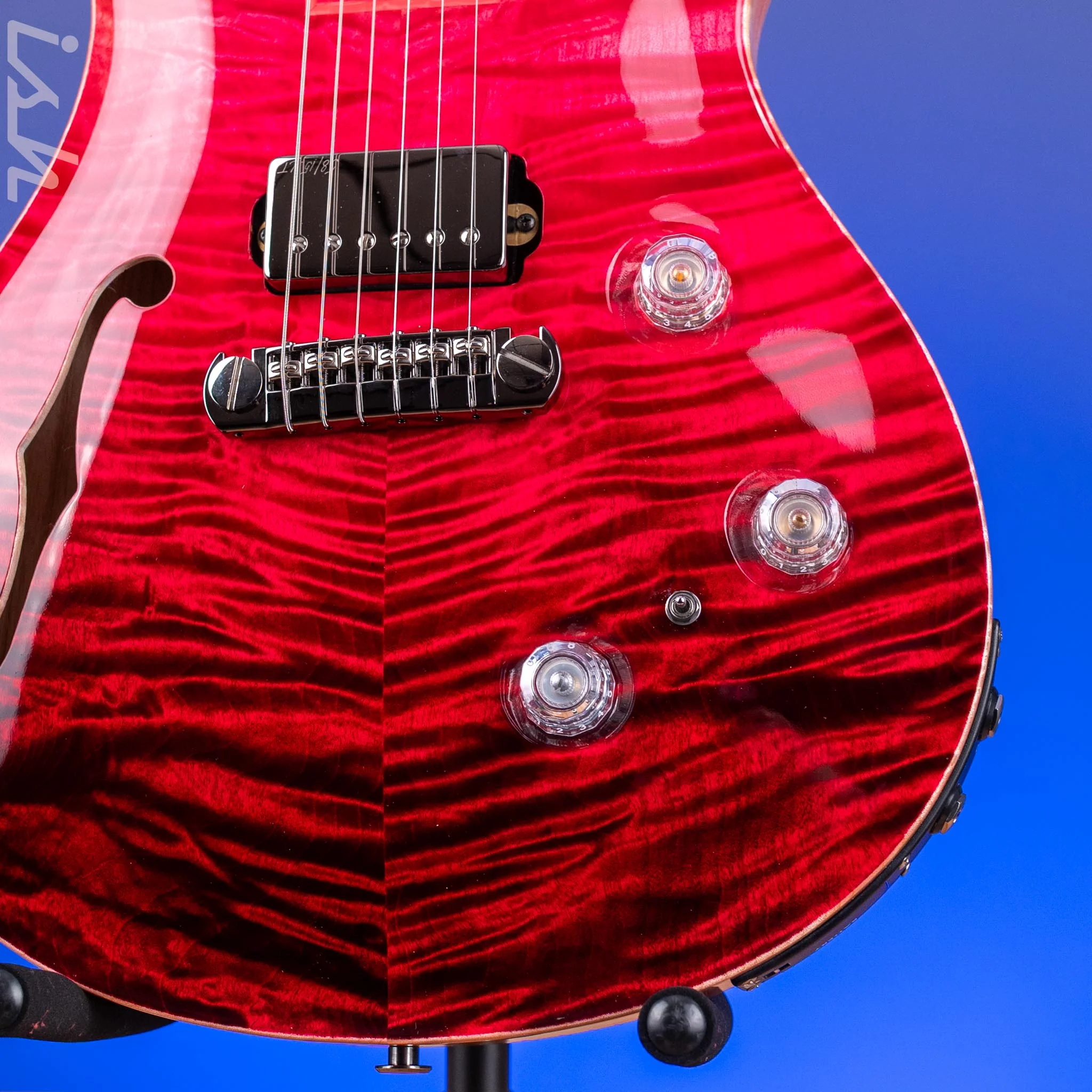 2024 PRS Private Stock Special Semi-Hollow Piezo Blood Red Fade Tulip Wood - Image 5