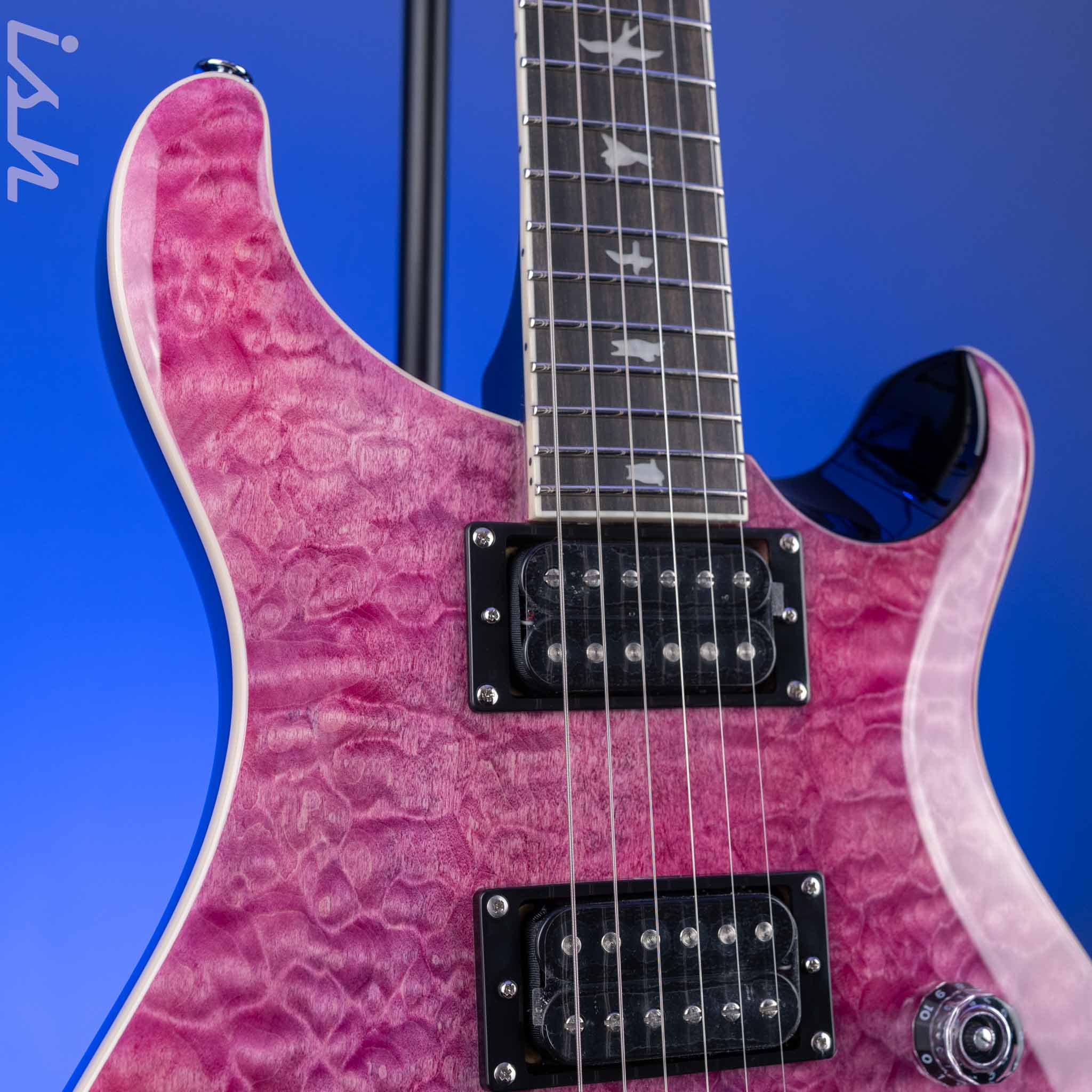 2024 PRS SE Custom 24 Quilt Electric Guitar Violet - Image 3