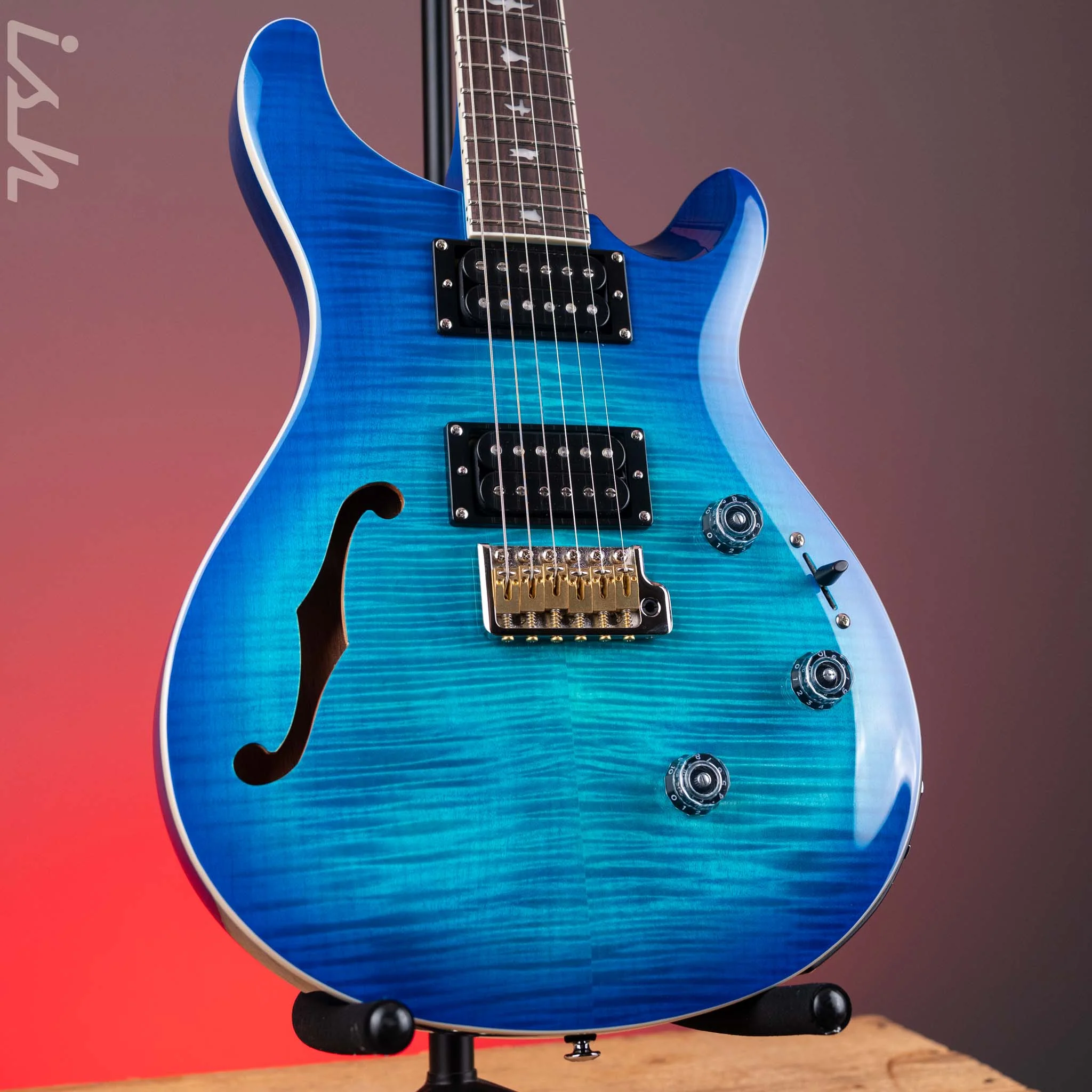 2024 PRS SE Custom 24 Semi-Hollow Piezo Lake Blue