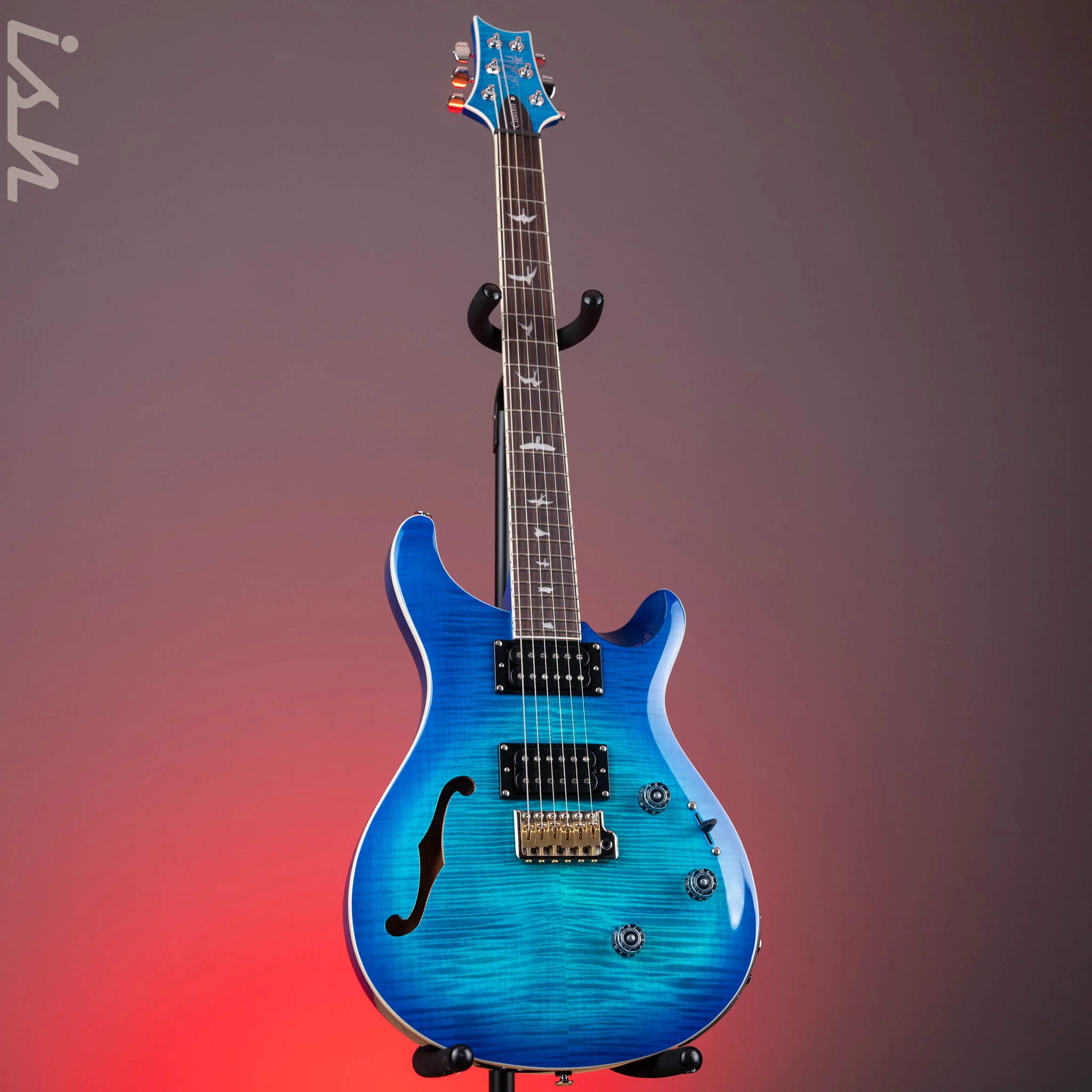 2024 PRS SE Custom 24 Semi-Hollow Piezo Lake Blue - Image 2