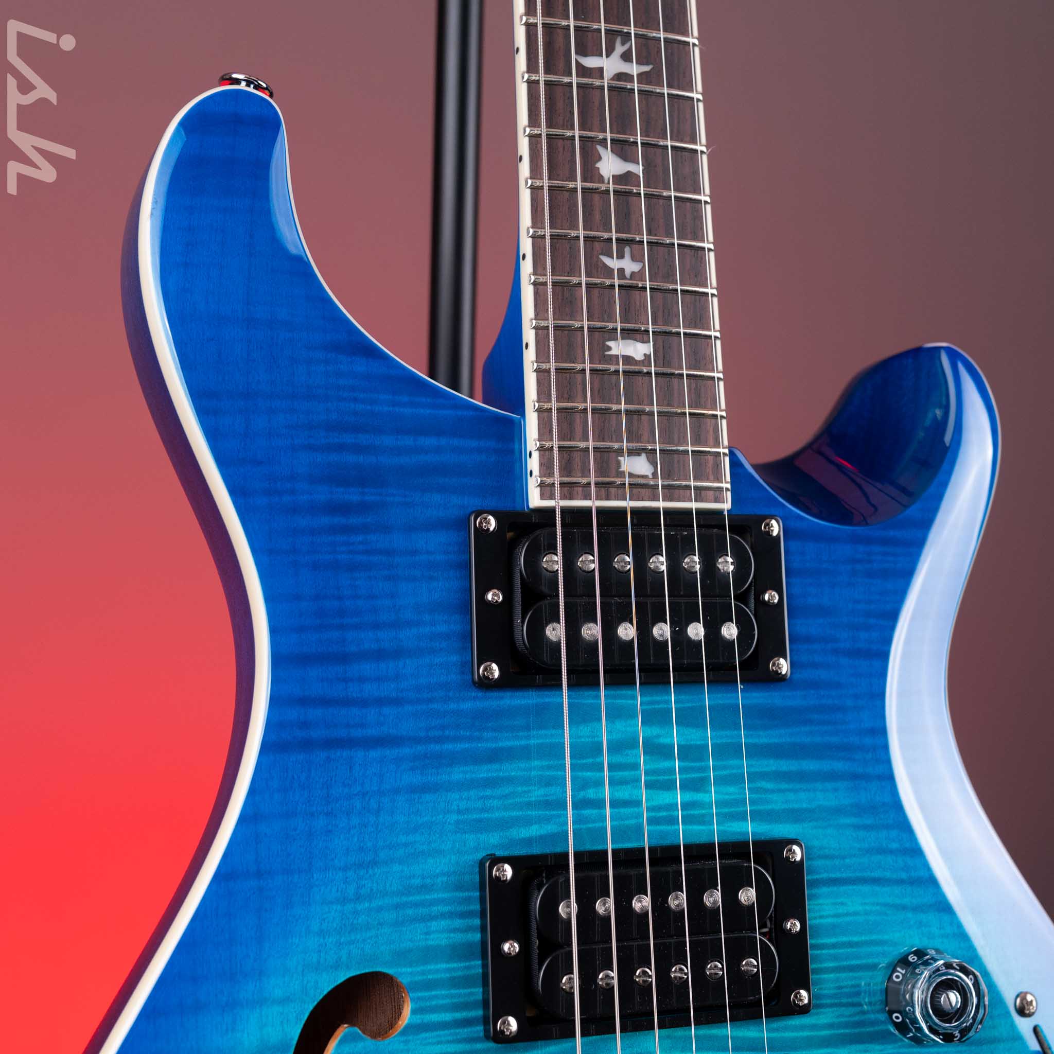 2024 PRS SE Custom 24 Semi-Hollow Piezo Lake Blue - Image 3