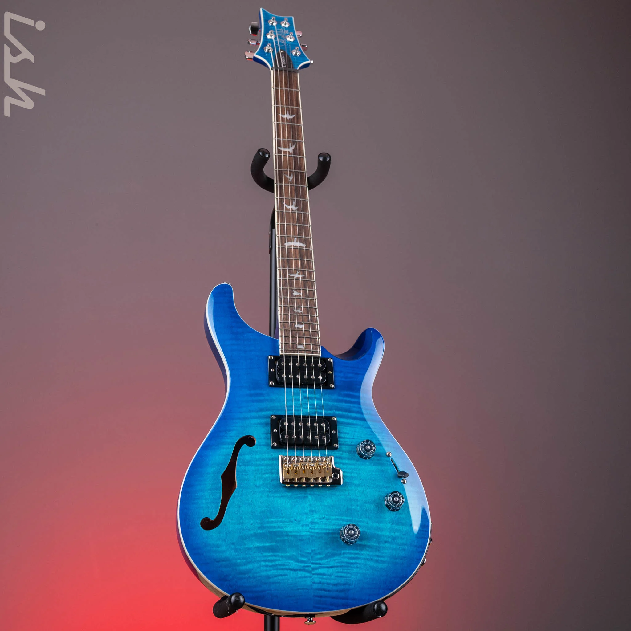 2024 PRS SE Custom 24 Semi-Hollow Piezo Lake Blue - Image 2