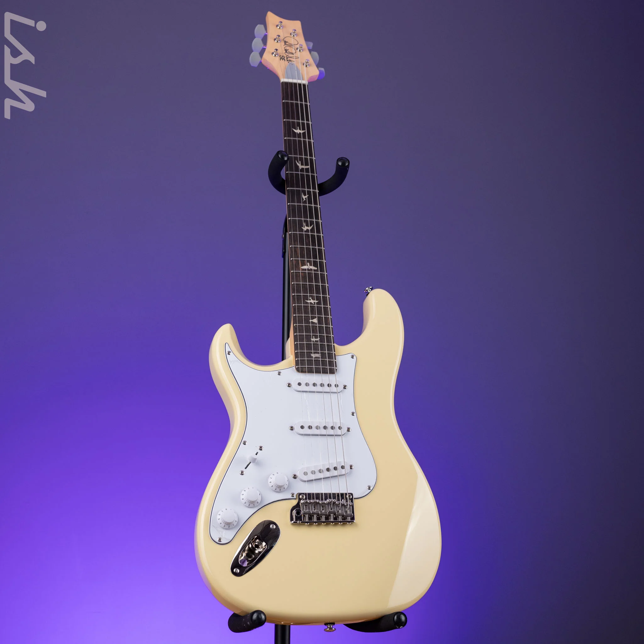2024 PRS SE Silver Sky Lefty Moon White - Rosewood - Image 2