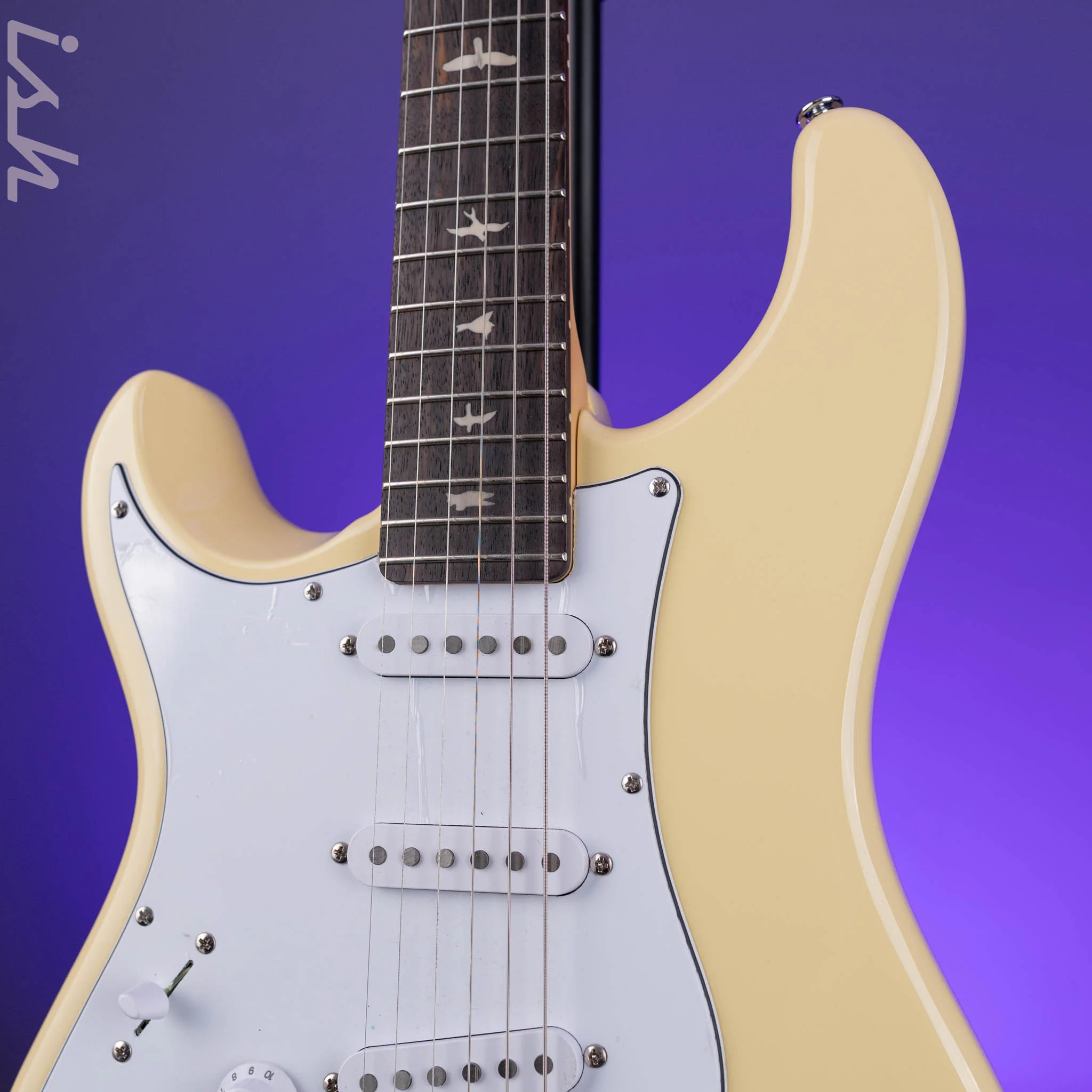 2024 PRS SE Silver Sky Lefty Moon White - Rosewood - Image 3