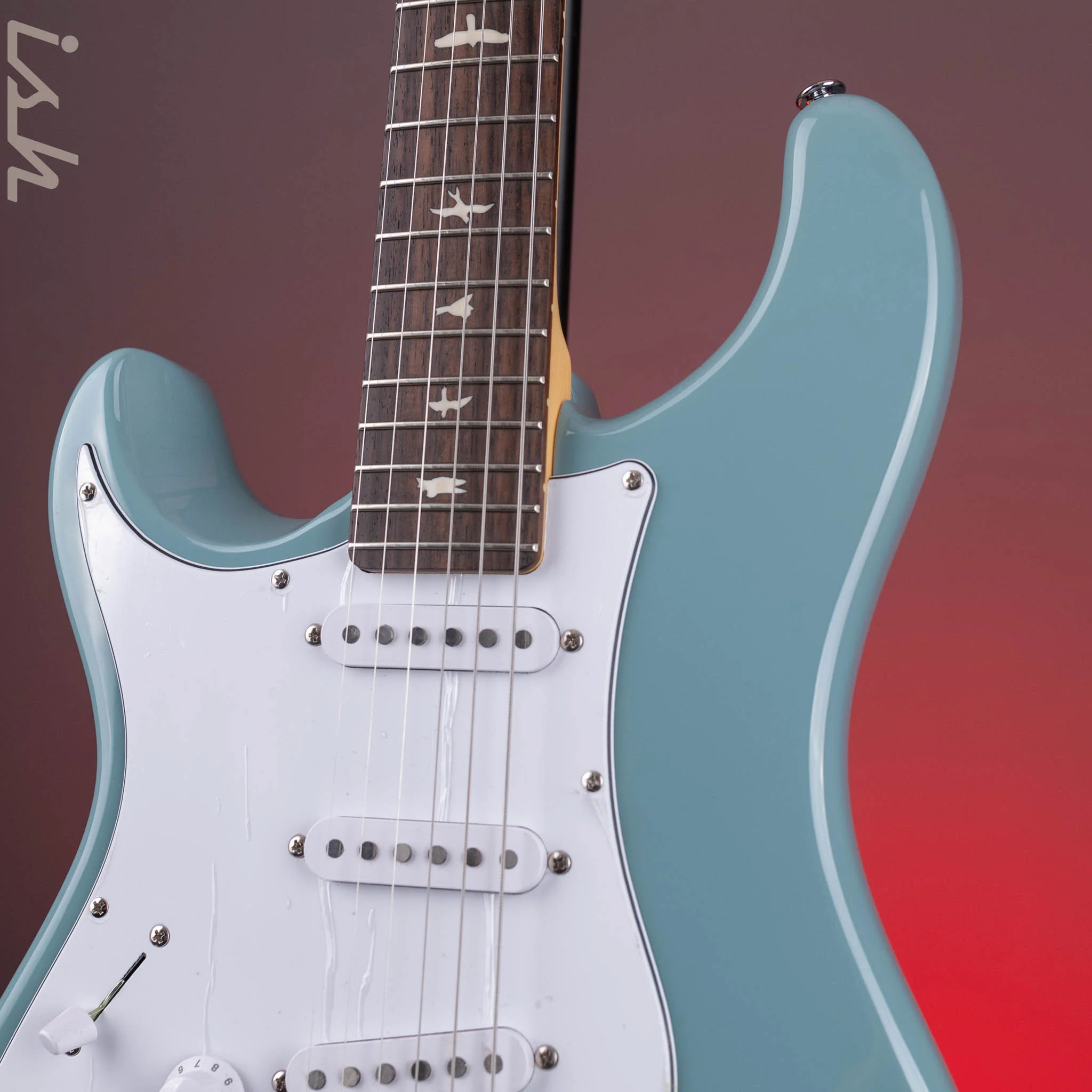 2024 PRS SE Silver Sky Lefty Stone Blue - Rosewood Board - Image 3