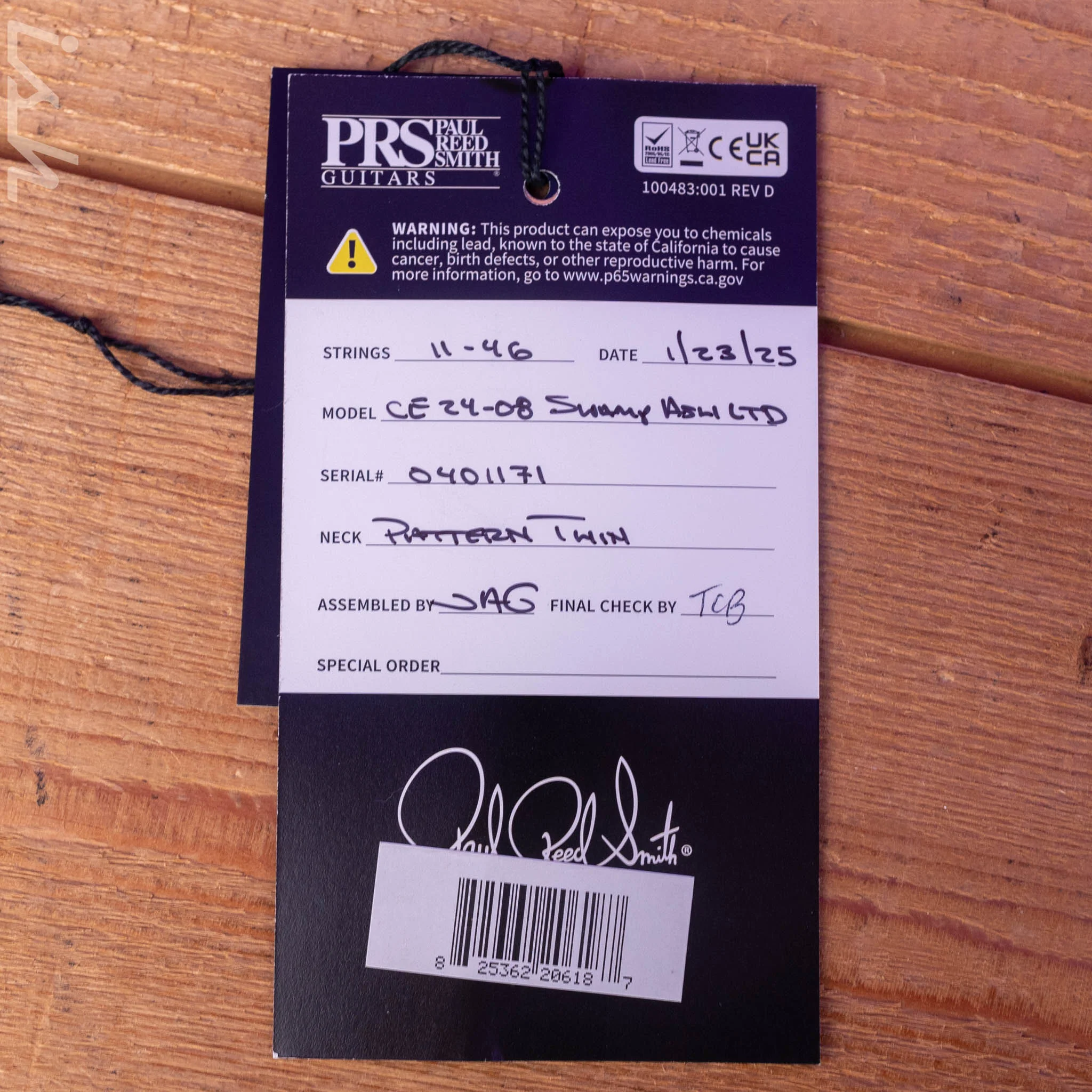 PRS CE 24-08 Swamp Ash Limited Edition Pearl White - Image 12