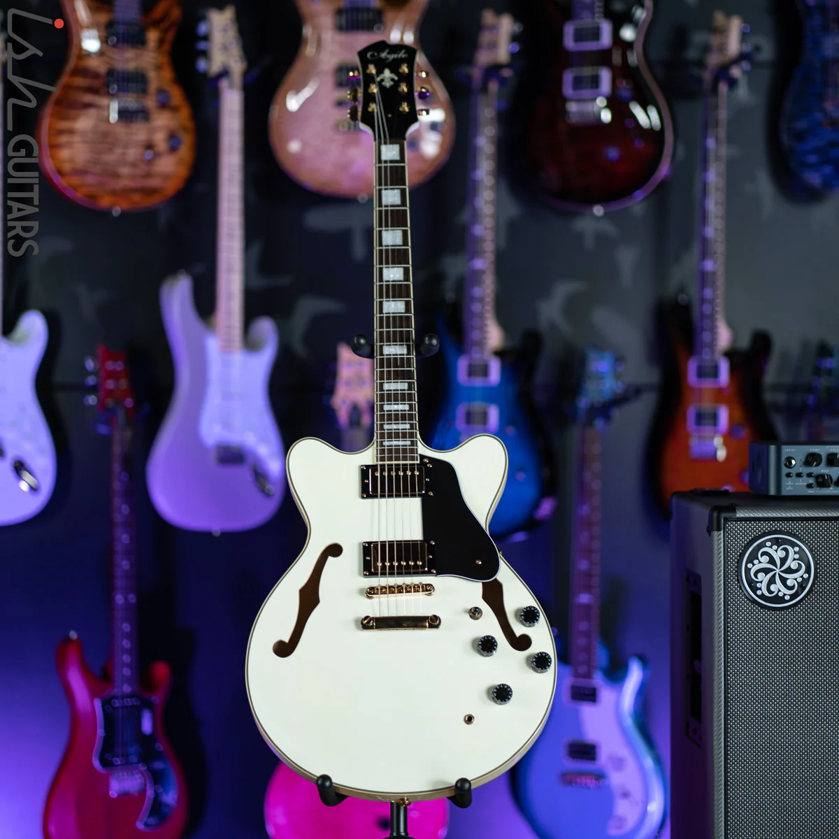 Agile AS-820 Semi-Hollow Aged White - Image 2