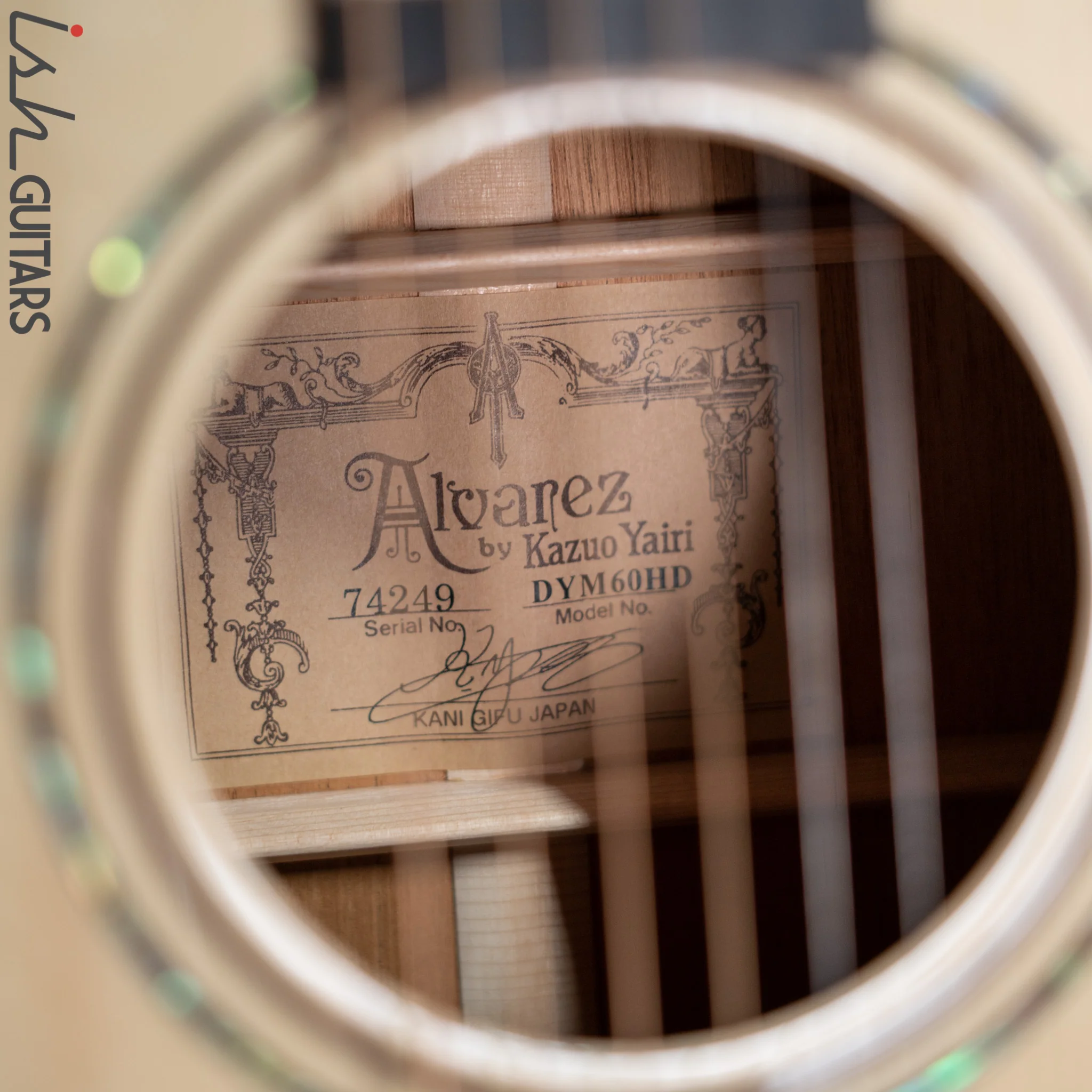 Alvarez Yairi Honduran Masterworks DYM60HD Dreadnought Adirondack Natural - Image 8