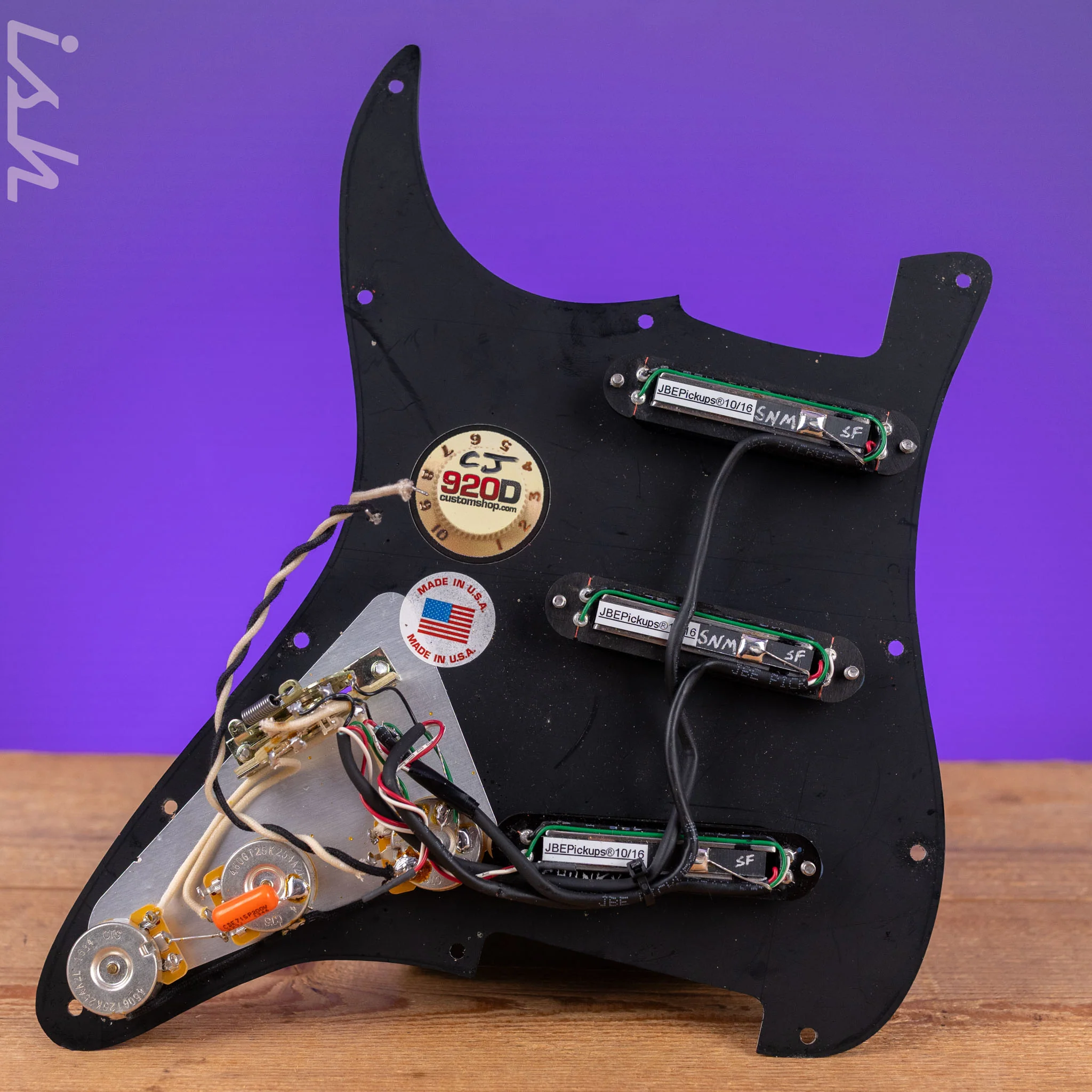 American Strat '62 Style Black Pick Guard w/ JBE Pickups SDLX S-Style 4-Wire - Image 3