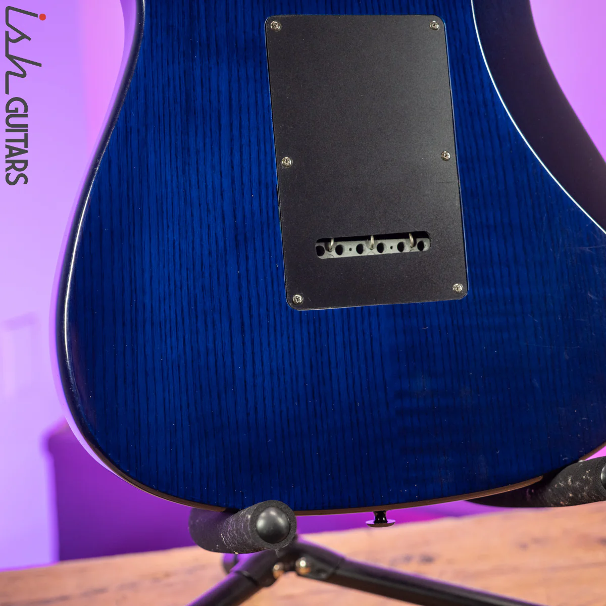 Aria Pro II Fullerton Strat HSS Dark Translucent Blue - Image 13