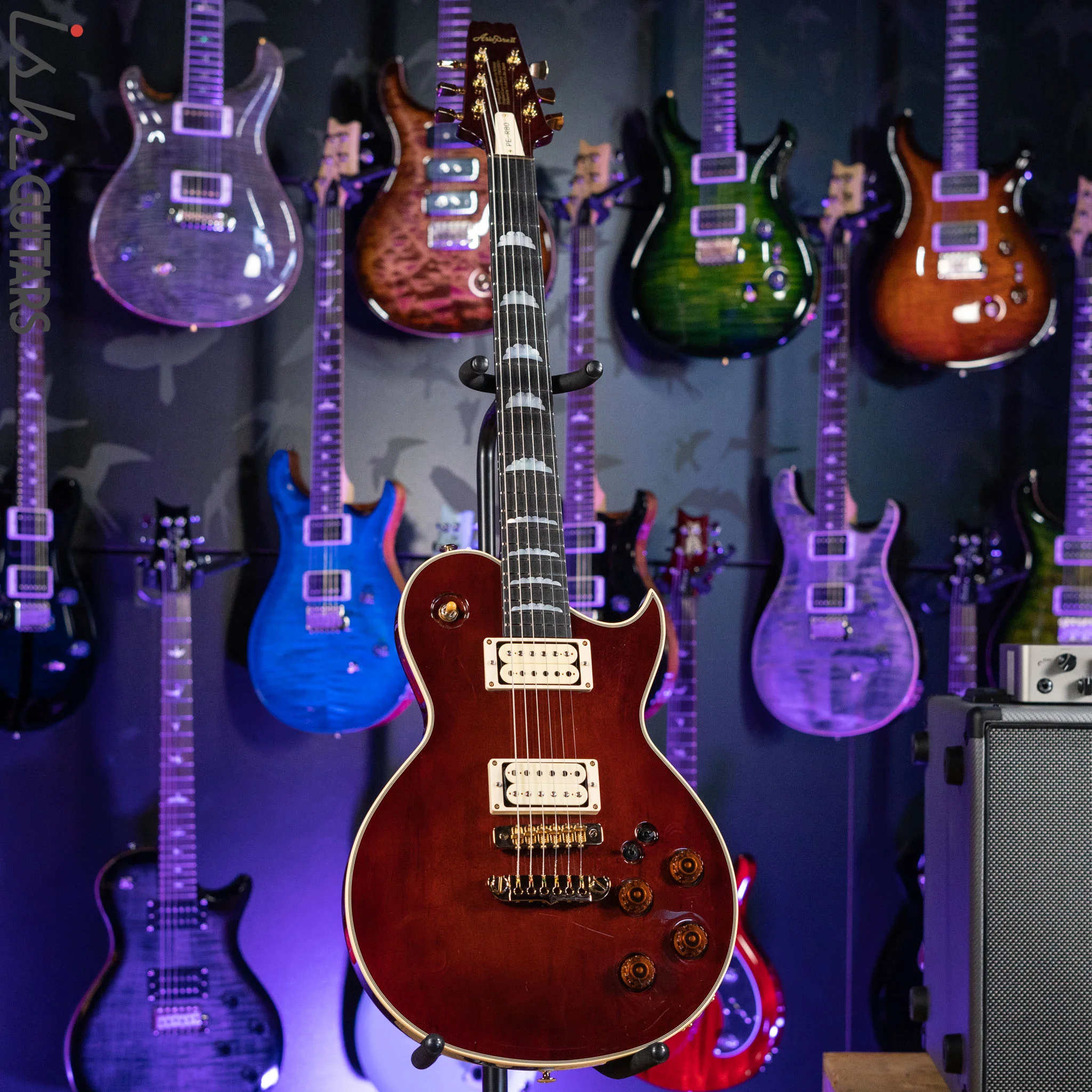 Aria Pro II PE-R80 Stained Brown Made in Japan MIJ Electric Guitar - Image 2