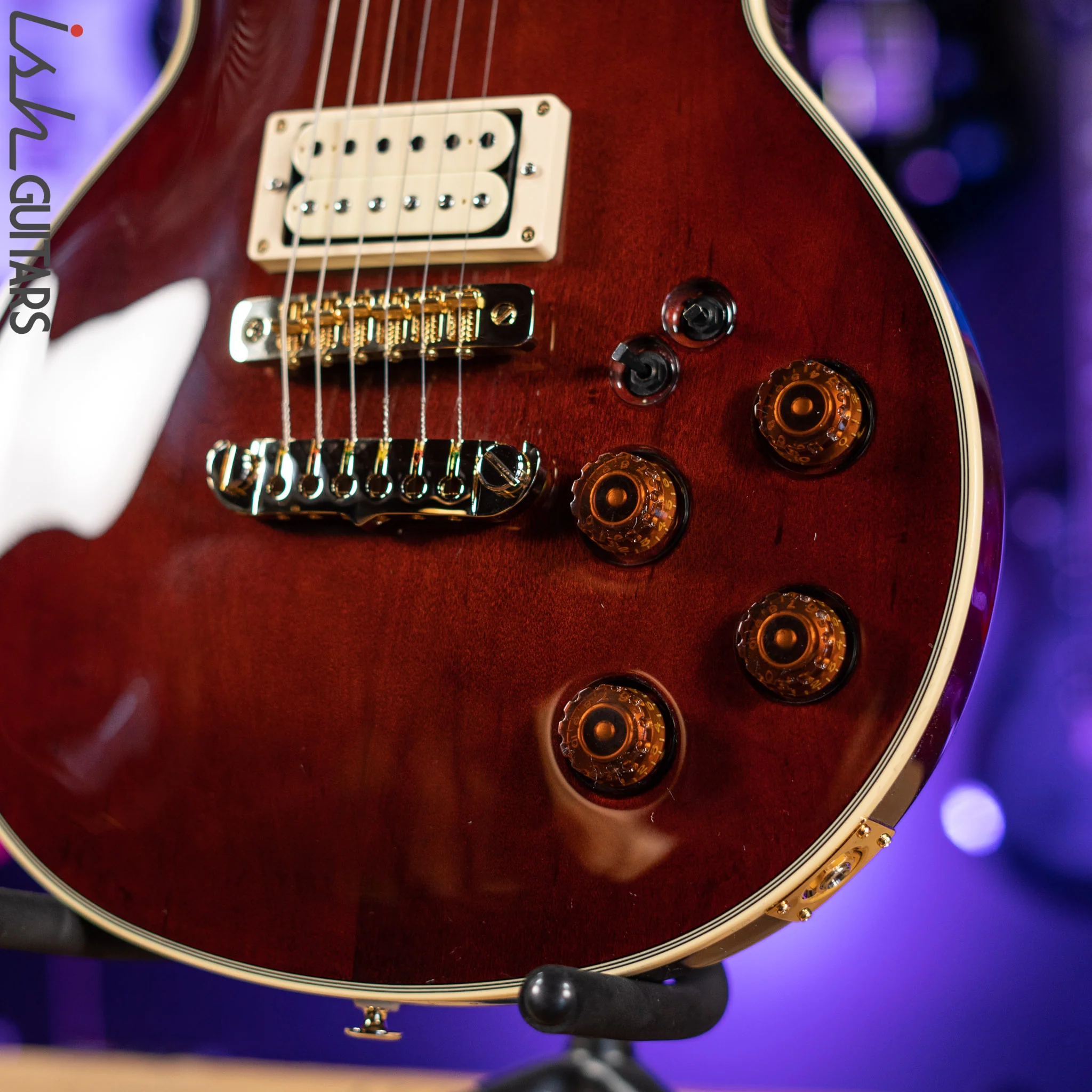 Aria Pro II PE-R80 Stained Brown Made in Japan MIJ Electric Guitar - Image 4