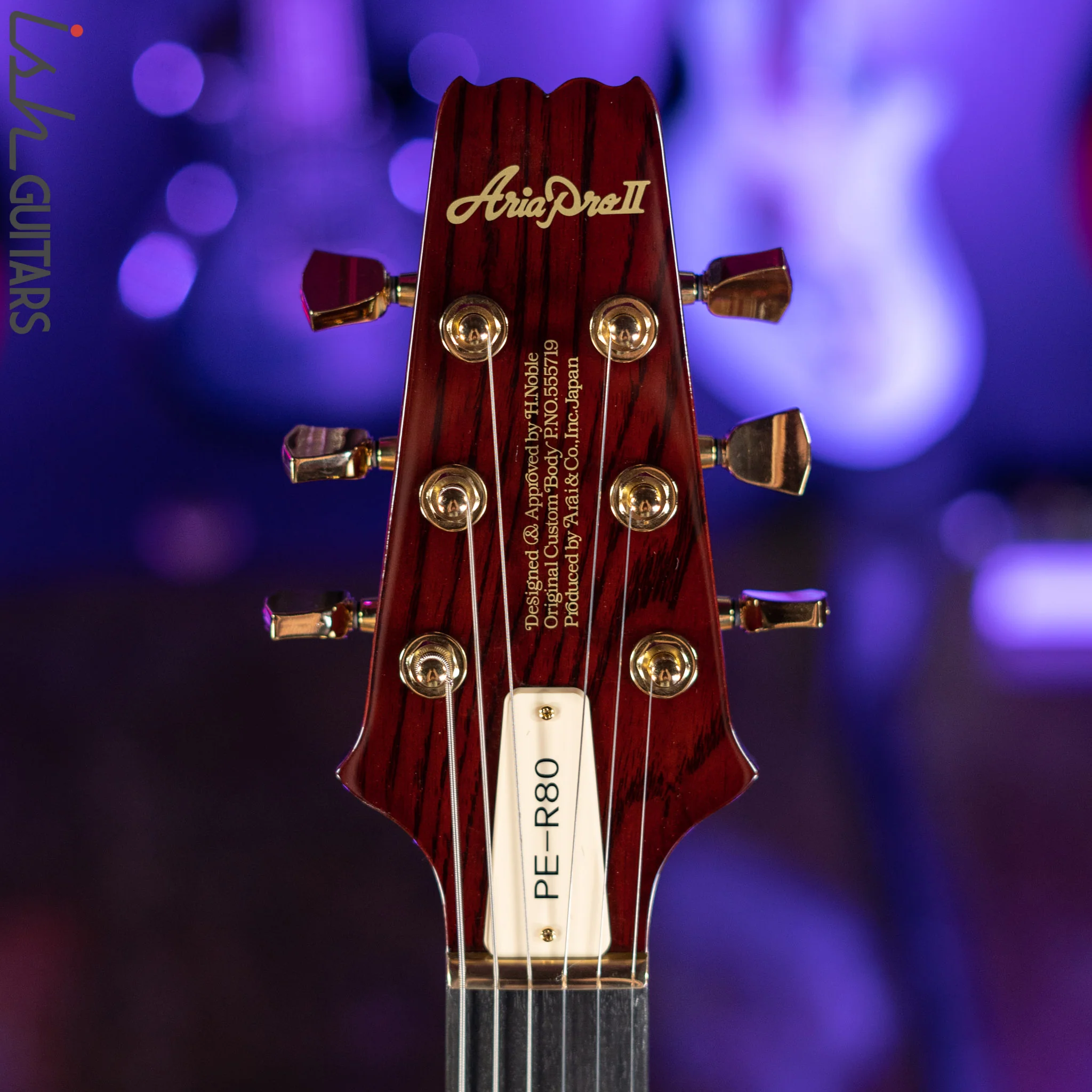 Aria Pro II PE-R80 Stained Brown Made in Japan MIJ Electric Guitar - Image 6
